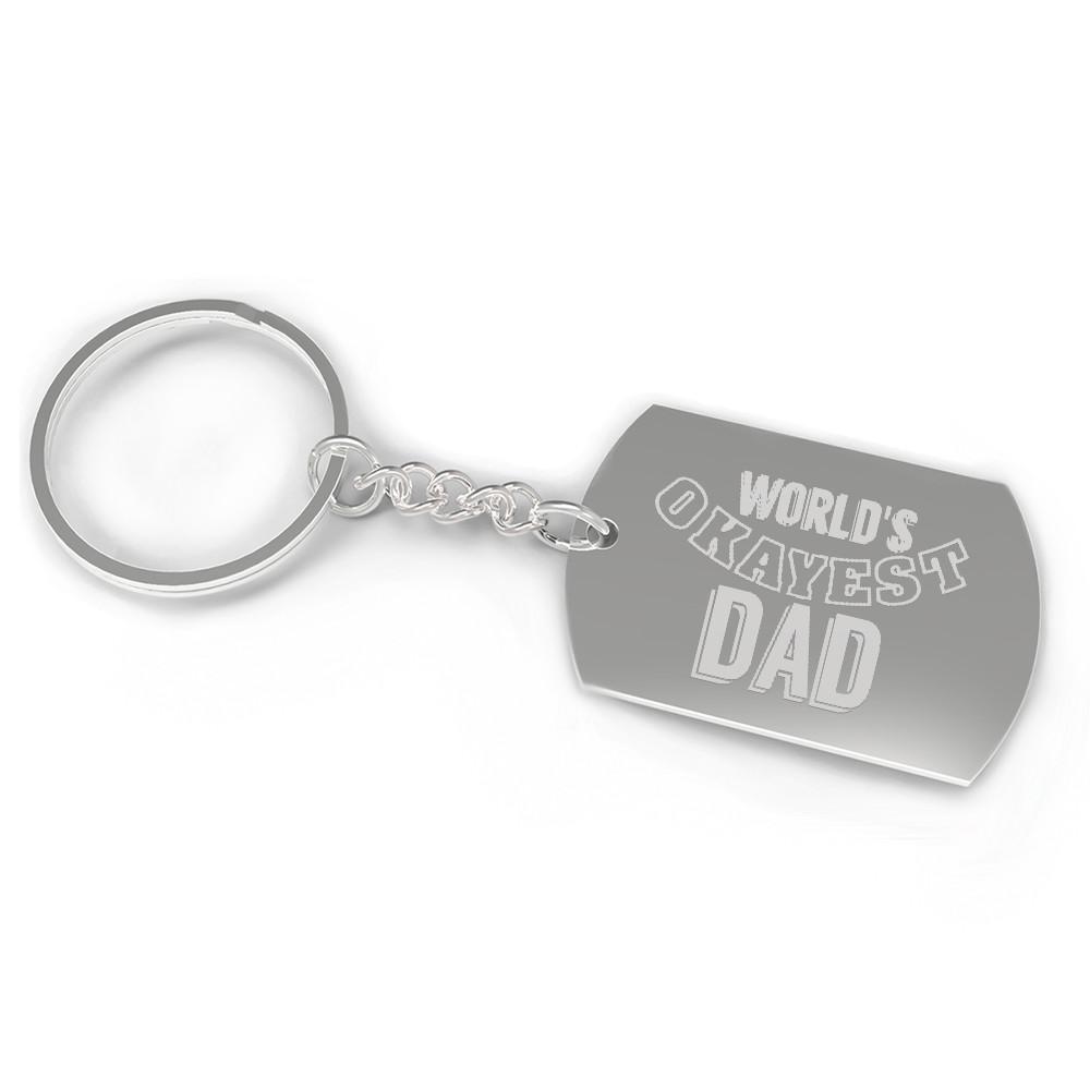 Main World's Okayest Dad Funny Cool Dad Gifts Humorous image