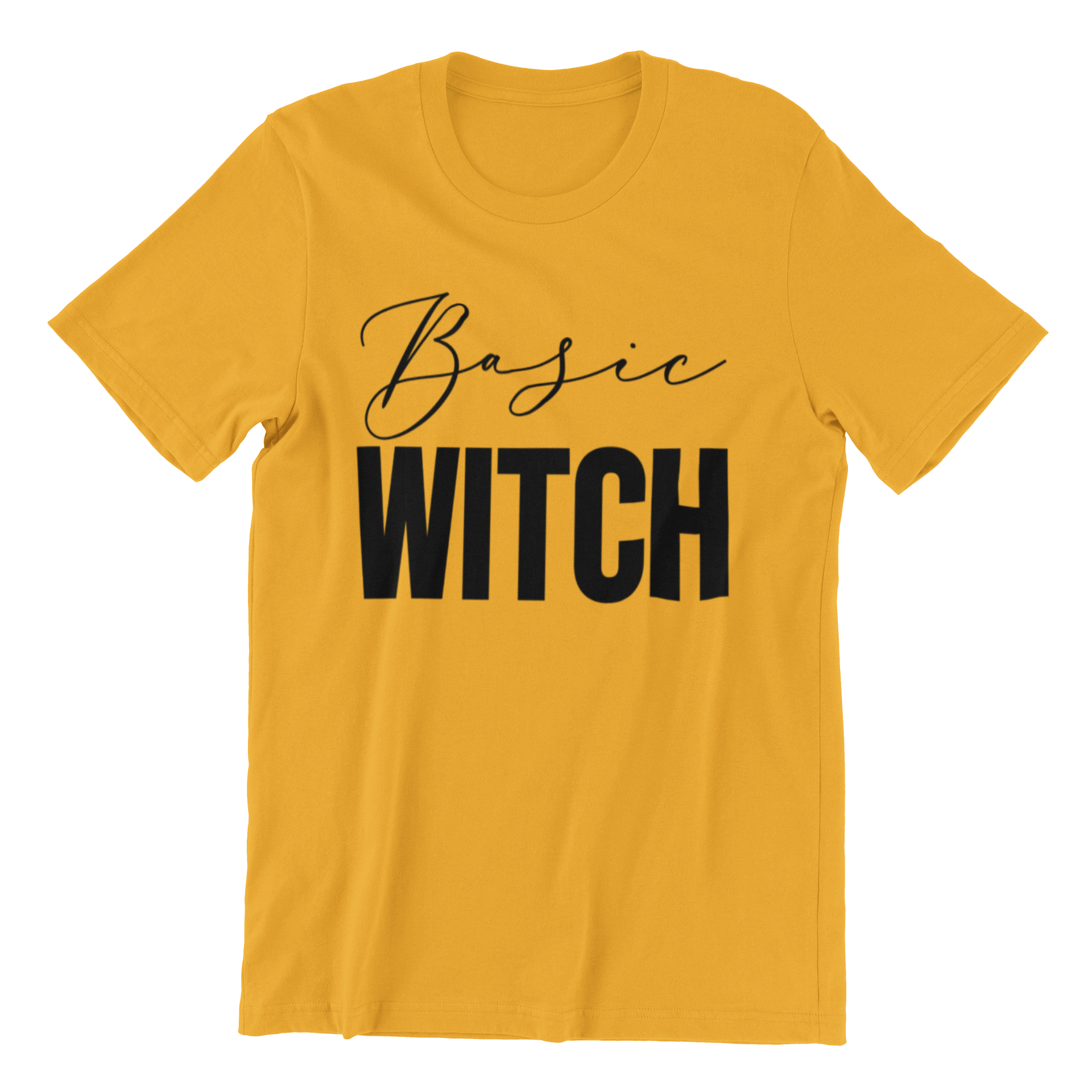 Basic Witch Unisex Shirt featuring a classic fit, made from 100% preshrunk cotton, displayed on a neutral background.