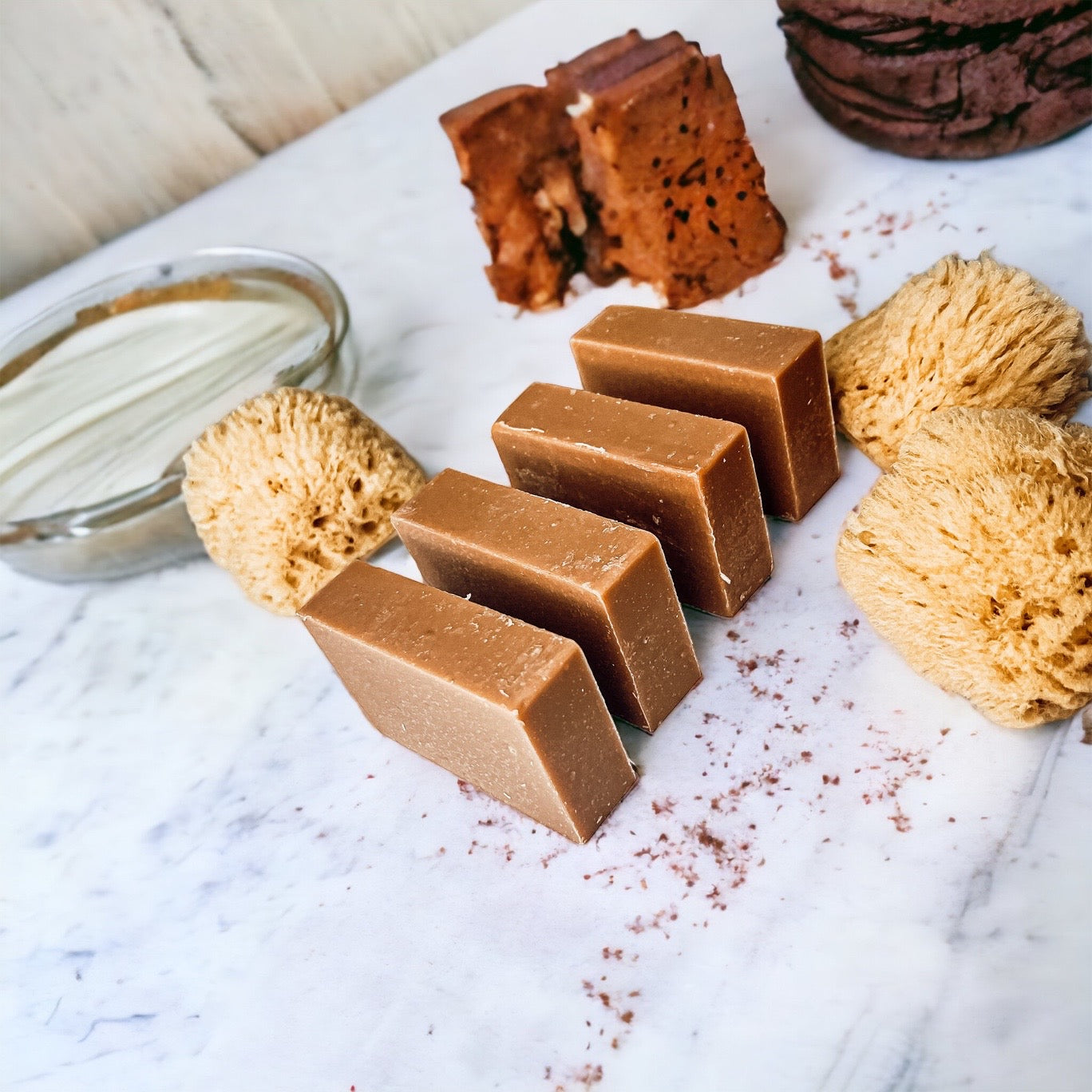 A handcrafted bar of Fall Pumpkin Spice soap featuring warm autumn colors and a rich, inviting fragrance, perfect for seasonal skincare.