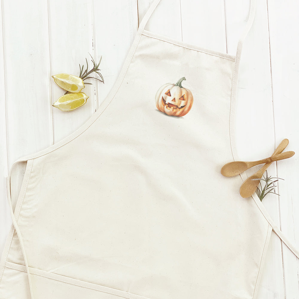 Main Watercolor Carved Pumpkin - Women's Apron image