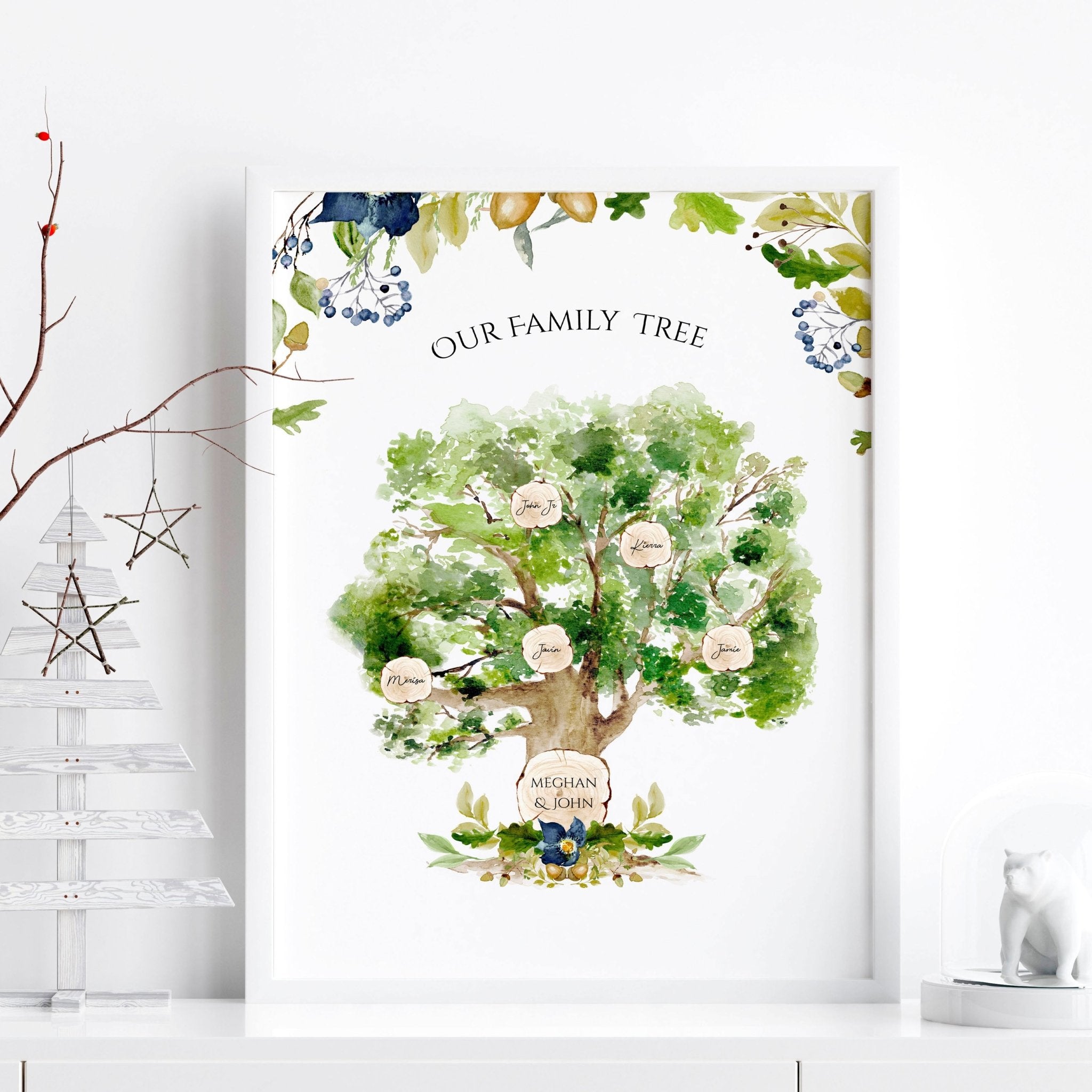 Main Personalised wall art Family Tree image