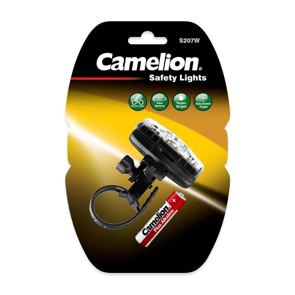 Main Camelion S207W | Battery Operated Front LED Bicycle Safety Light image