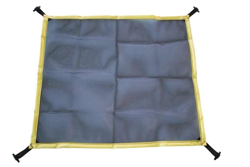 Lightweight Gear Loft for tents, designed to organize camping gear, measuring 18.75 in x 16 in, attaches easily to Mons Peak IX tents.