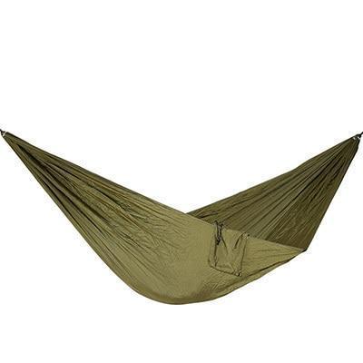 High Quality Portable Nylon Outdoor Backpacking Hammock in vibrant colors, showcasing its durable 210T nylon fabric and spacious design, ideal for outdoor relaxation.