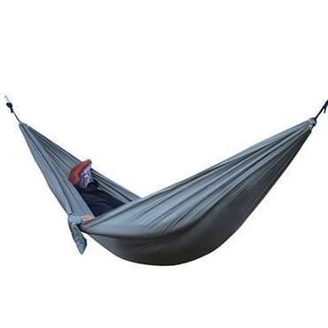 High Quality Portable Nylon Outdoor Backpacking Hammock in vibrant colors, showcasing its durable 210T nylon fabric and spacious design, ideal for outdoor relaxation.