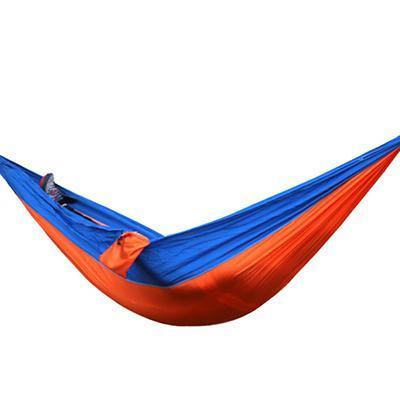 High Quality Portable Nylon Outdoor Backpacking Hammock in vibrant colors, showcasing its durable 210T nylon fabric and spacious design, ideal for outdoor relaxation.