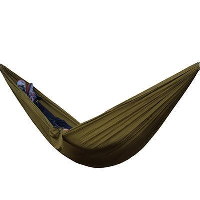 High Quality Portable Nylon Outdoor Backpacking Hammock in vibrant colors, showcasing its durable 210T nylon fabric and spacious design, ideal for outdoor relaxation.