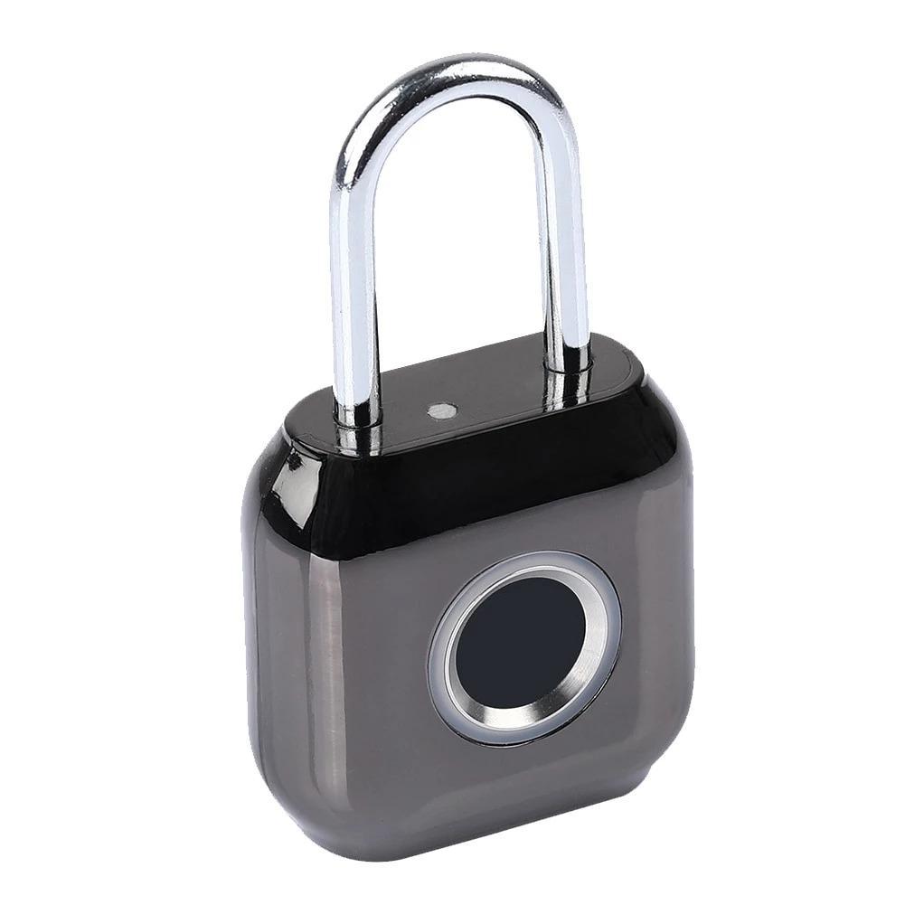 High Quality USB Travel Luggage Fingerprint Lock, compact design with fingerprint sensor, waterproof and rechargeable features, ideal for secure travel.