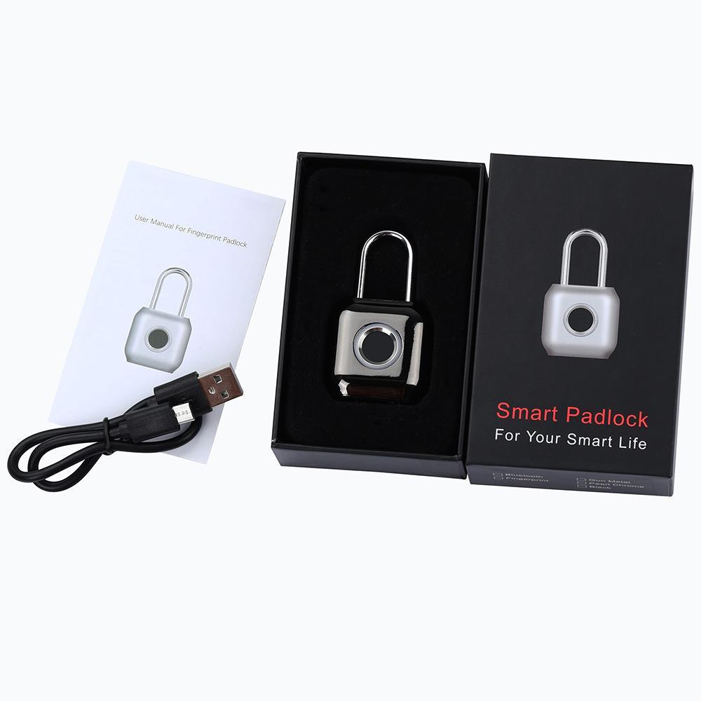 High Quality USB Travel Luggage Fingerprint Lock, compact design with fingerprint sensor, waterproof and rechargeable features, ideal for secure travel.