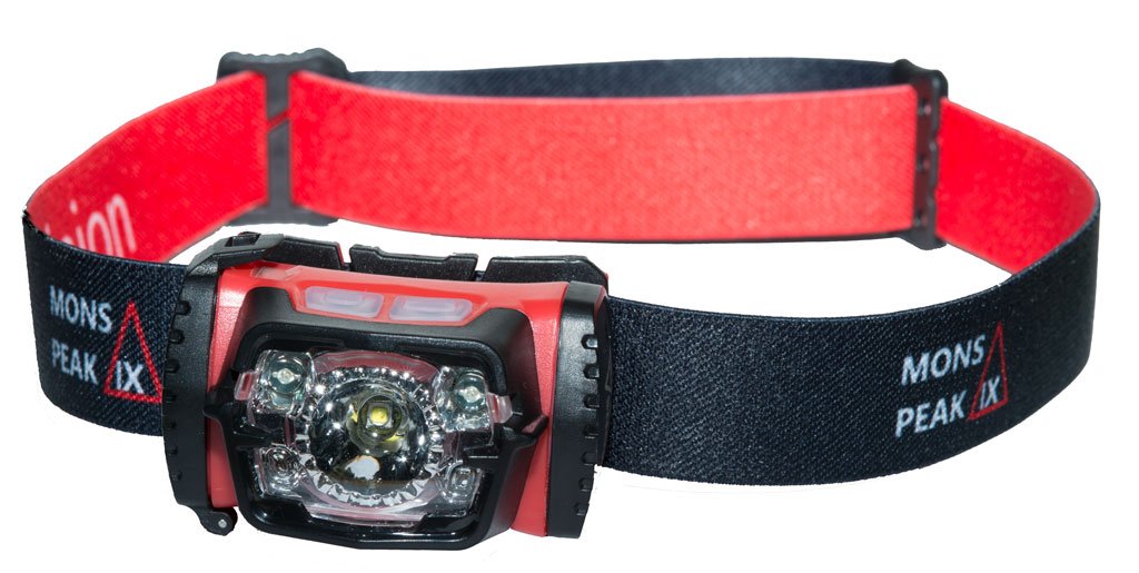 Minion 220 Headlamp showcasing its lightweight design, adjustable headband, and powerful Cree XP-G LED light features.