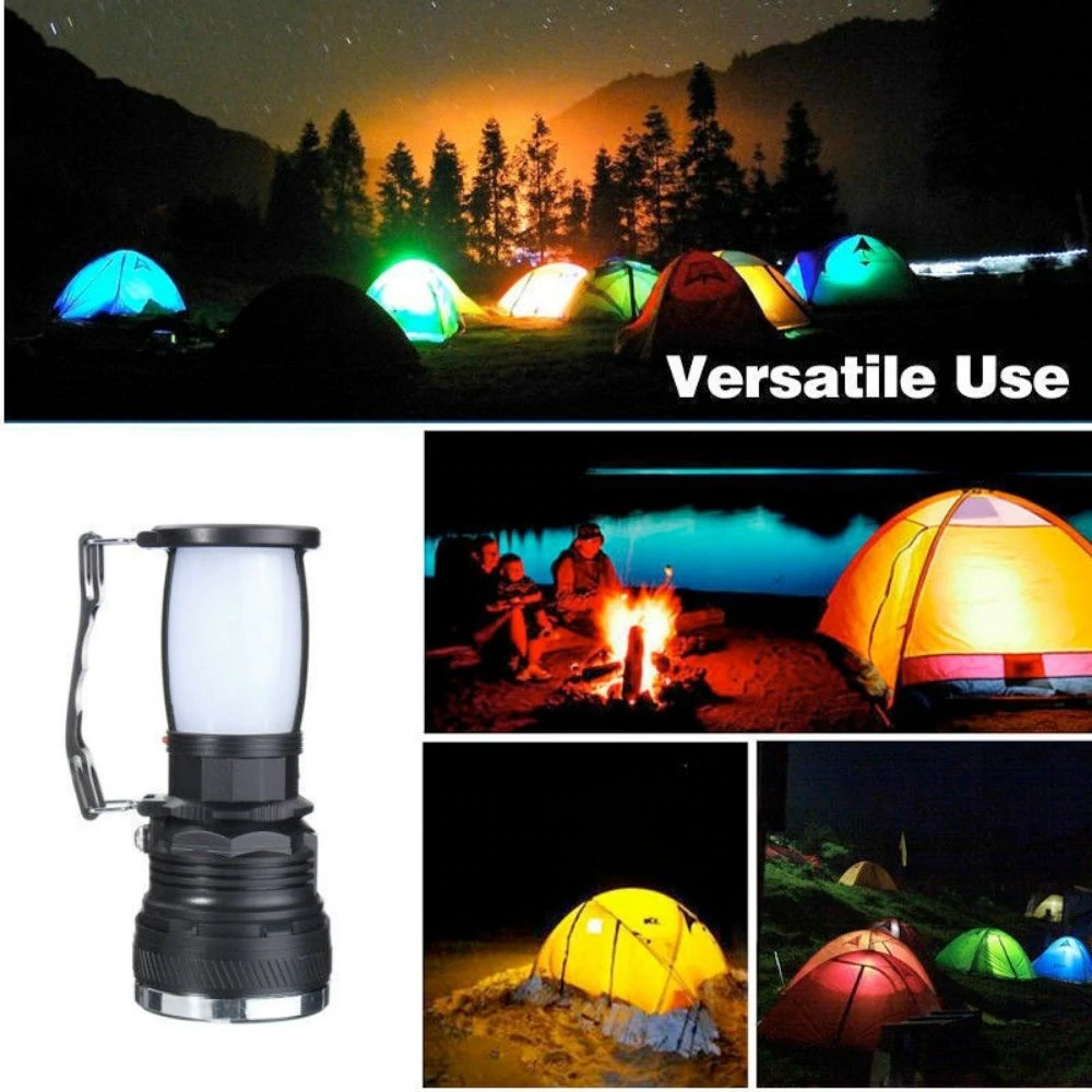 Multi Function Camping Light with three lighting modes, waterproof design, and solar charging capability, ideal for outdoor adventures.