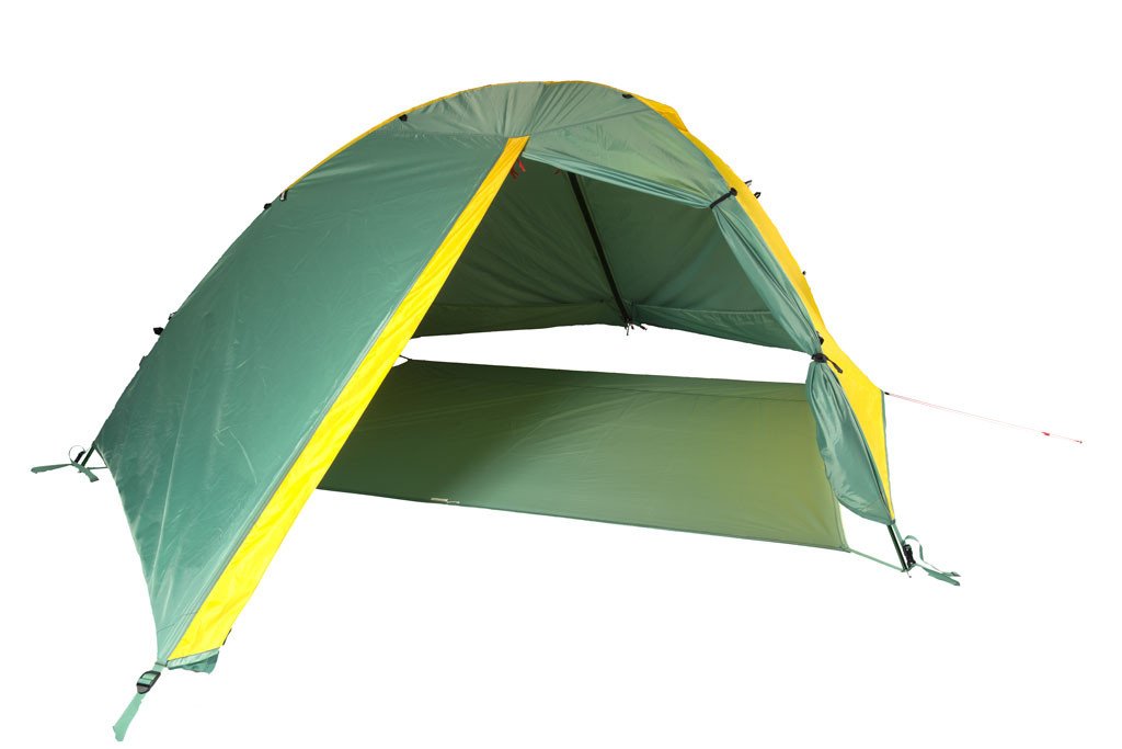 Night Sky 3P Footprint laid out on the ground, showcasing its durable polyester material and color-coded design for easy attachment to the tent.