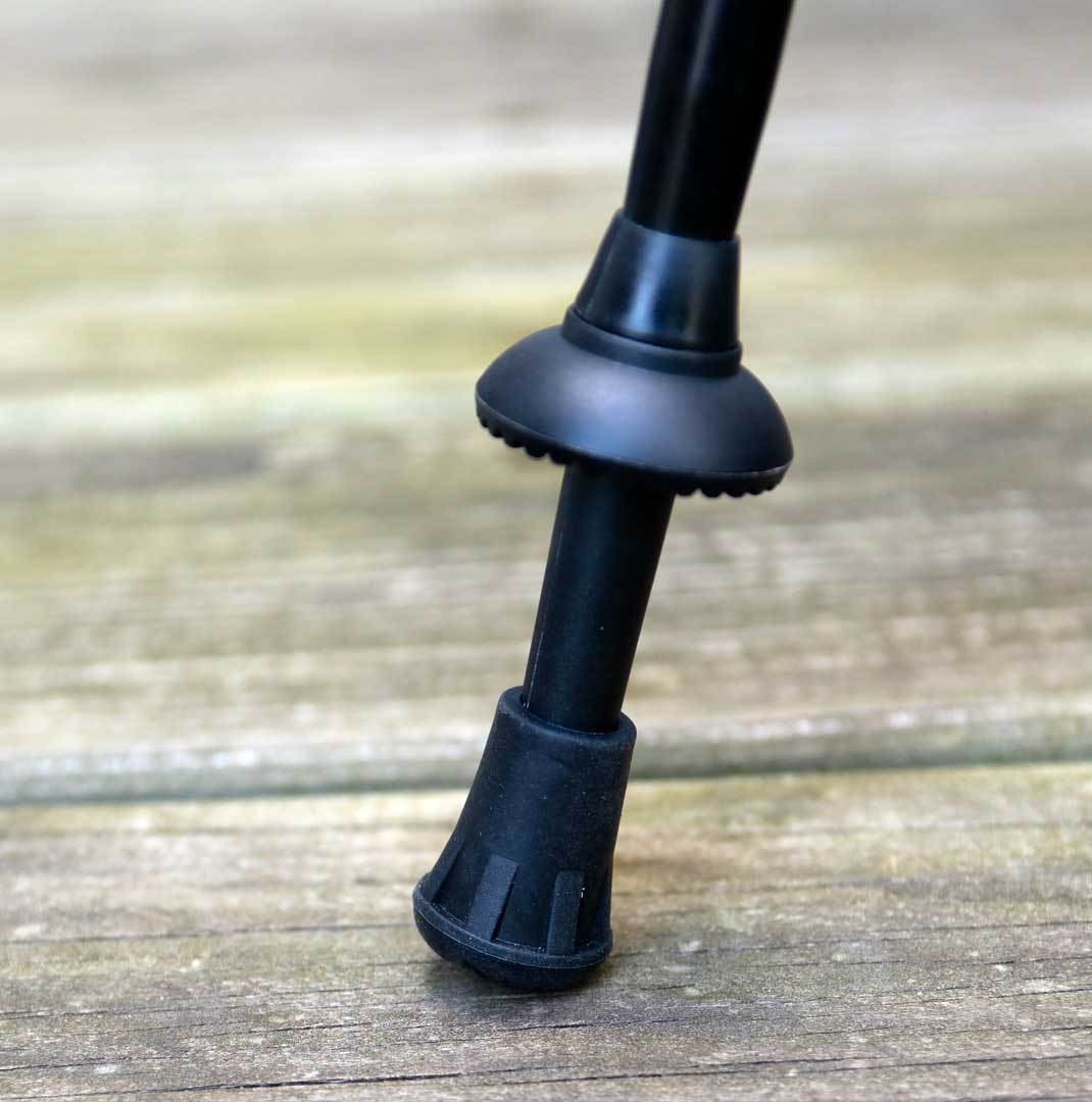 Four Trekking Poles Rubber Tips designed for universal fit, providing protection and traction for outdoor activities.