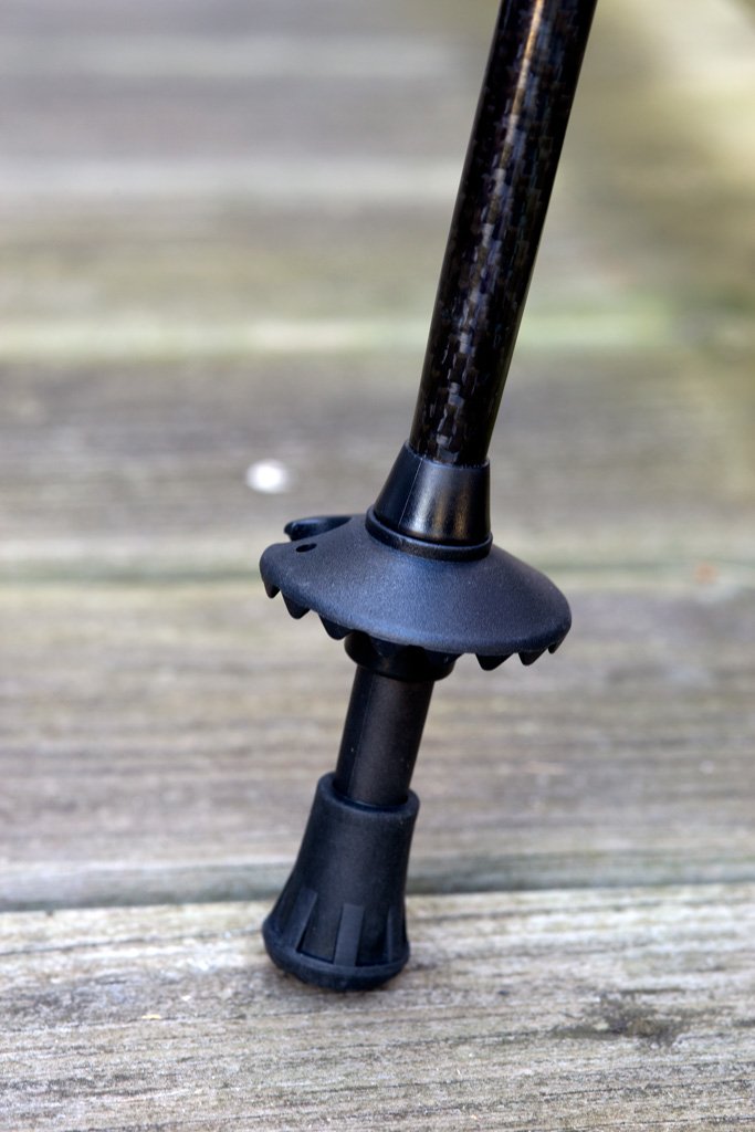 Four Trekking Poles Rubber Tips designed for universal fit, providing protection and traction for outdoor activities.