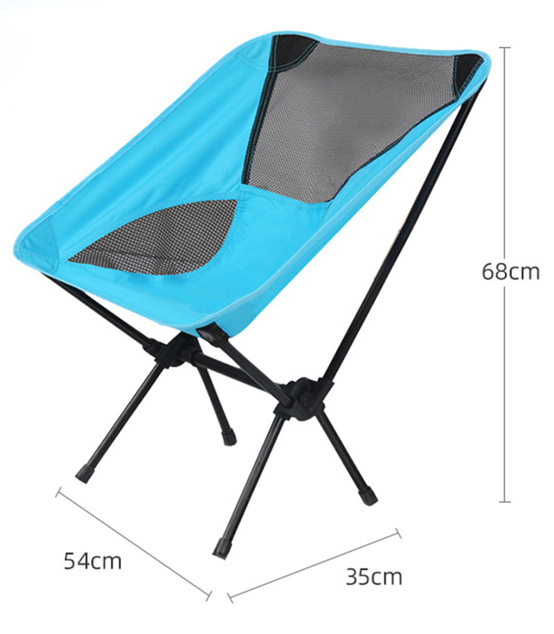 Ultralight Outdoor Folding Camping Chair in a natural setting, showcasing its lightweight design and durable fabric.