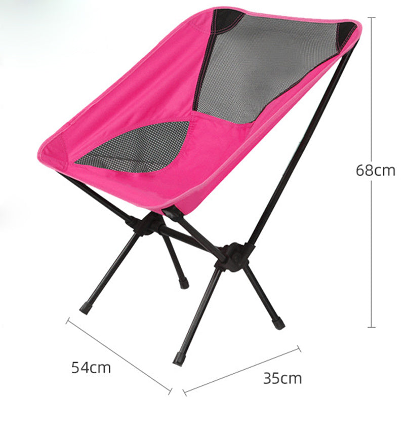 Ultralight Outdoor Folding Camping Chair in a natural setting, showcasing its lightweight design and durable fabric.