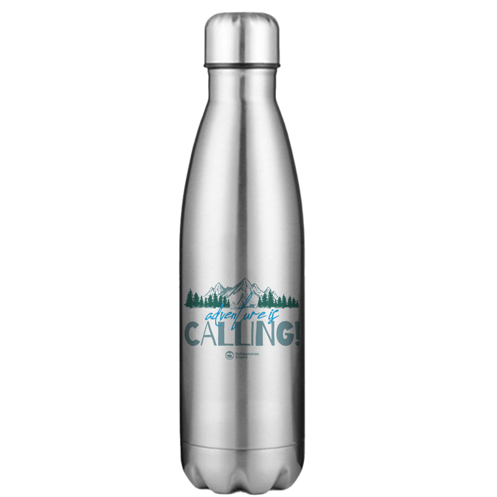 Adventure Camping 17oz Stainless Water Bottle with double-walled insulation and leakproof cap, perfect for outdoor activities.