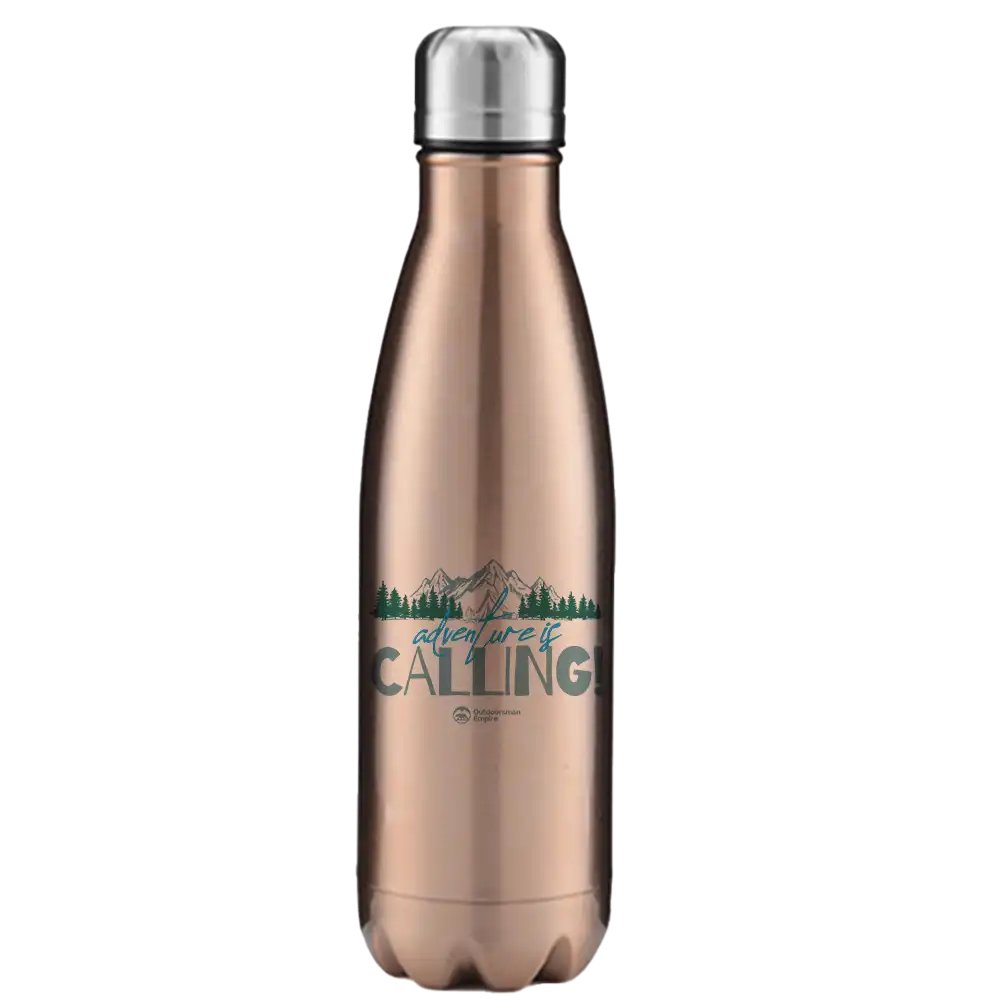 Adventure Camping 17oz Stainless Water Bottle with double-walled insulation and leakproof cap, perfect for outdoor activities.