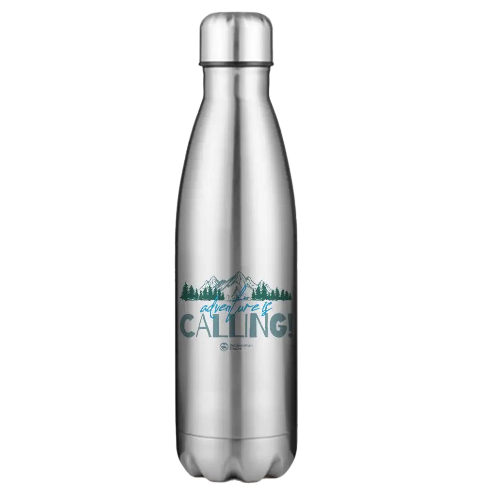 Adventure Camping 17oz Stainless Water Bottle with double-walled insulation and leakproof cap, perfect for outdoor activities.