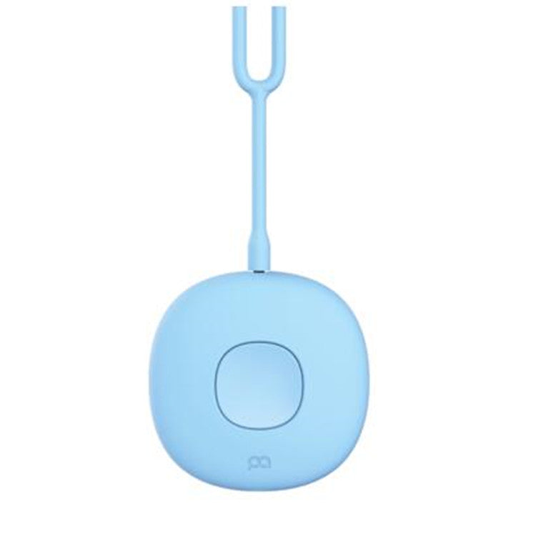 Portable self-defense alarm device in pink and blue colors, featuring a compact design and emergency alert functions.