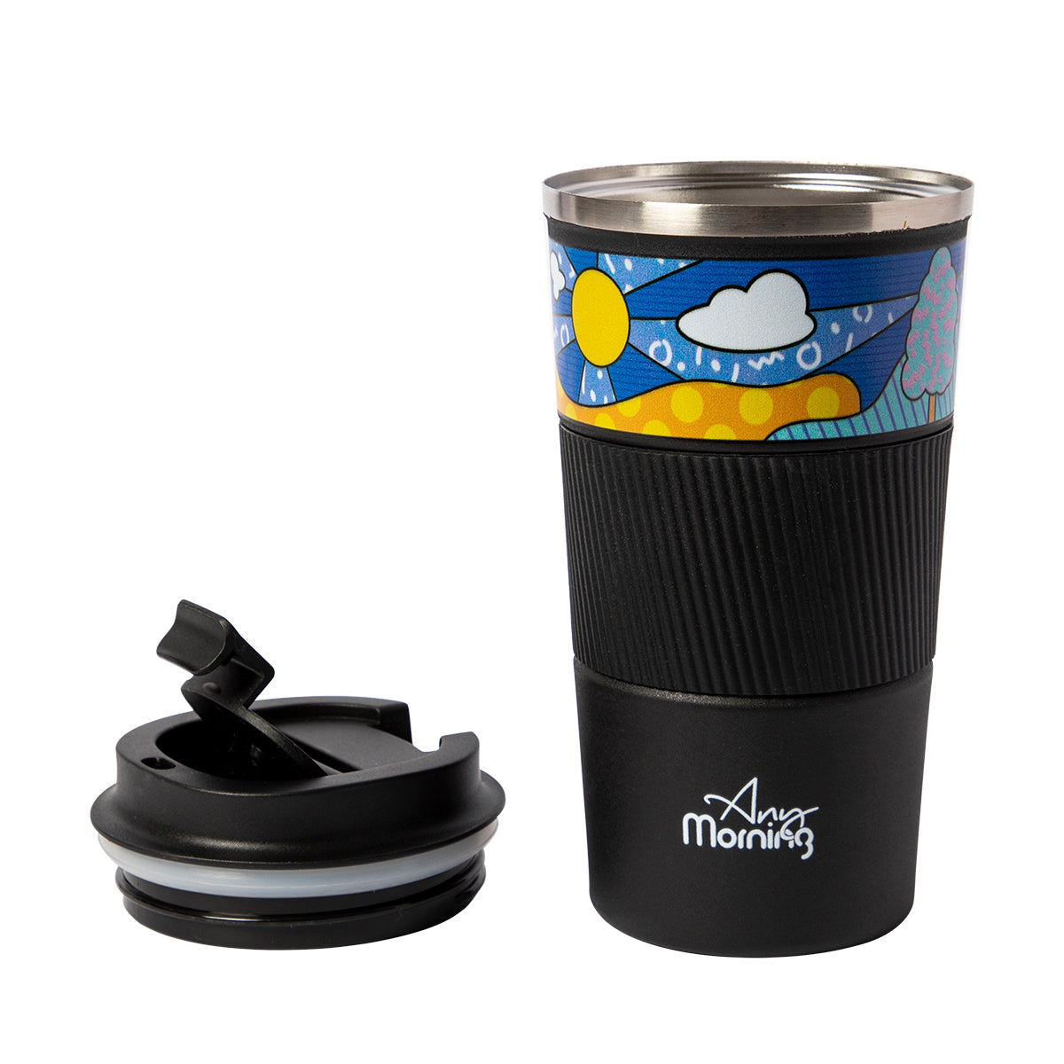 Any Morning Thermosbecher aus Edelstahl, 500 ml, mit BPA-freiem PP und ABS, ideal für Kaffee unterwegs.