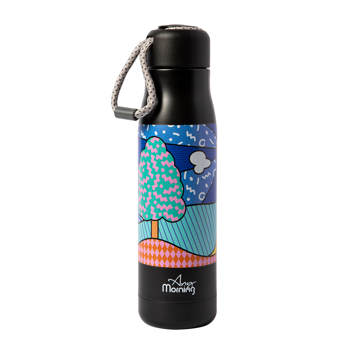 Any Morning Edelstahl Thermosflasche in elegantem Design, 600 ml, mit Schraubverschluss und großer Öffnung für einfaches Befüllen und Reinigen.