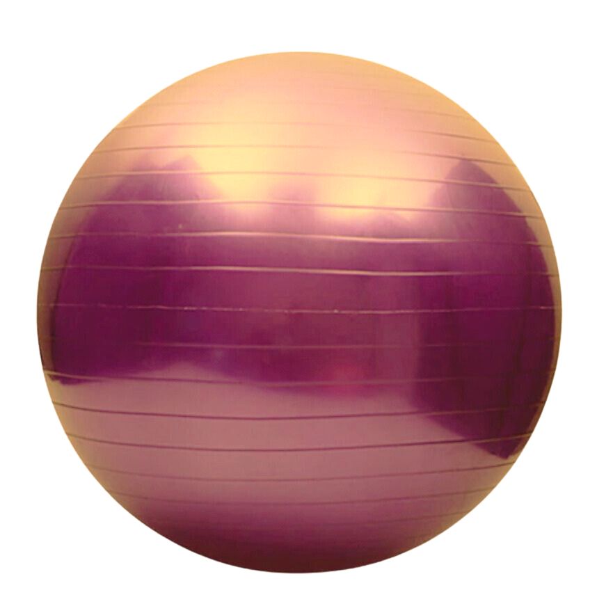 Ballon de Yoga Gonflable rose, idéal pour le yoga et le fitness, avec une texture alvéolée pour une meilleure adhérence.