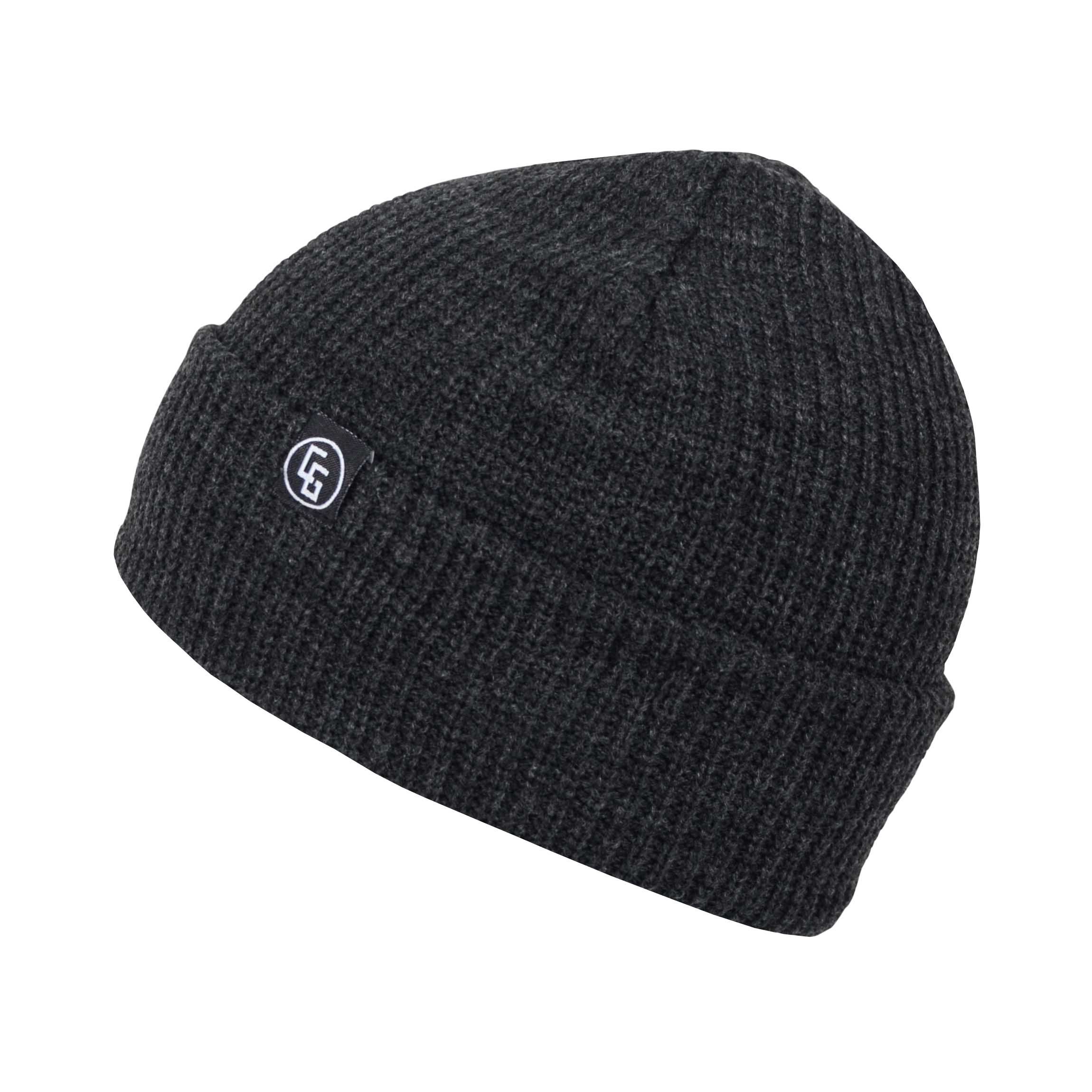 A cozy Basic Beanie made from 100% acrylic, featuring a regular fit, 1x1 rib knit design, and a custom woven label with an iron-on patch.