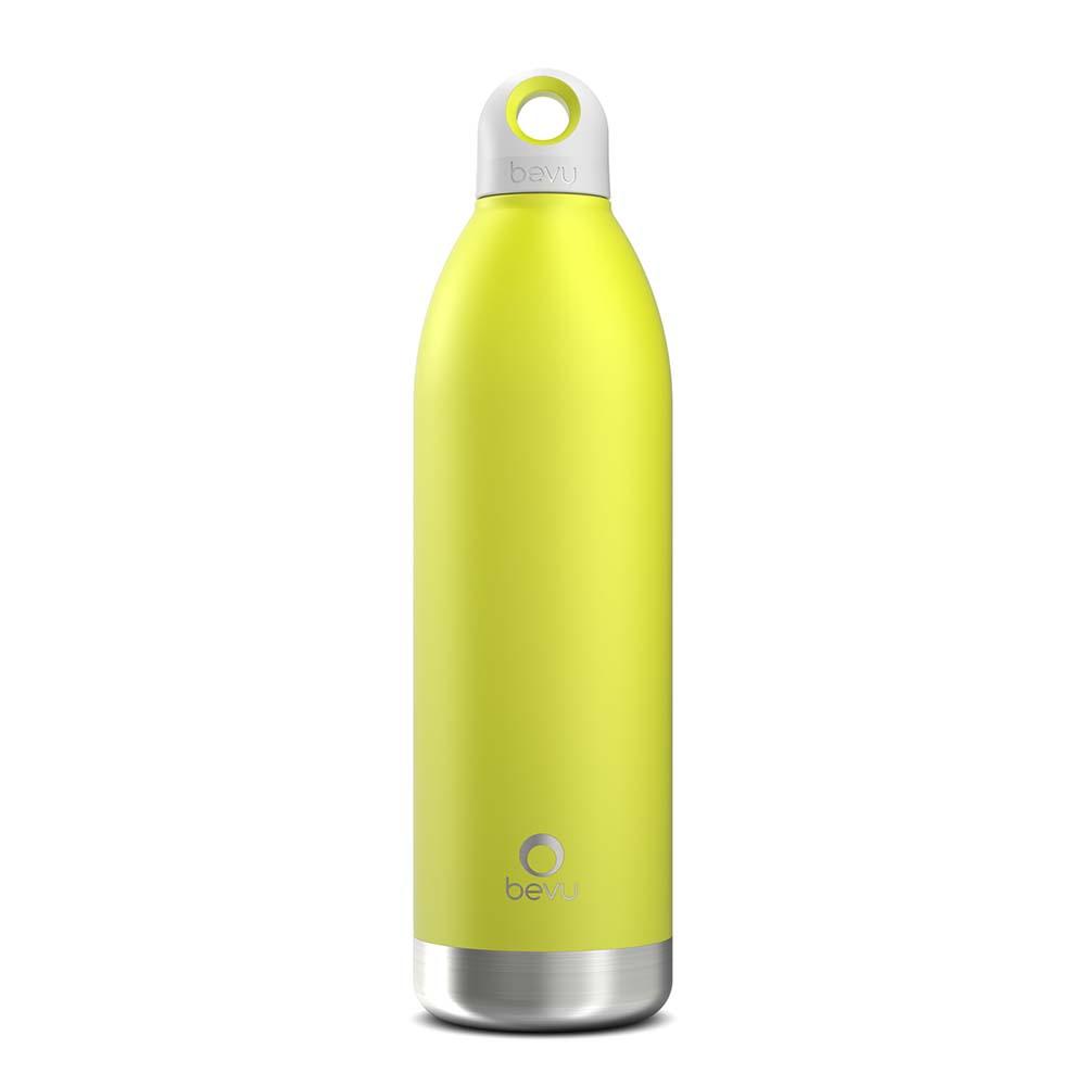 Bevu® DUO Insulated Bottle in various colors, showcasing its sleek design and double vacuum insulation feature.