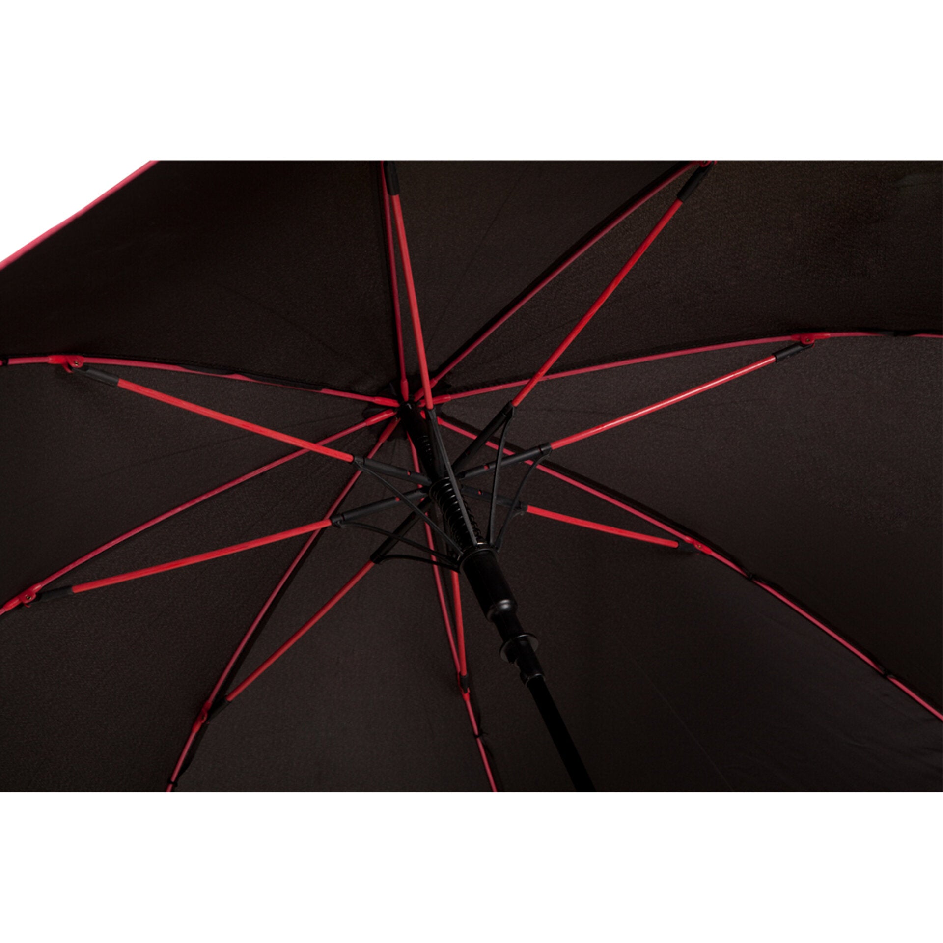 Biggbrella Schwarz/Rosa Regenschirm mit 105 cm Durchmesser, ideal für Regen und Sonnenschutz, ausgestattet mit ergonomischem Griff und automatischem Mechanismus.