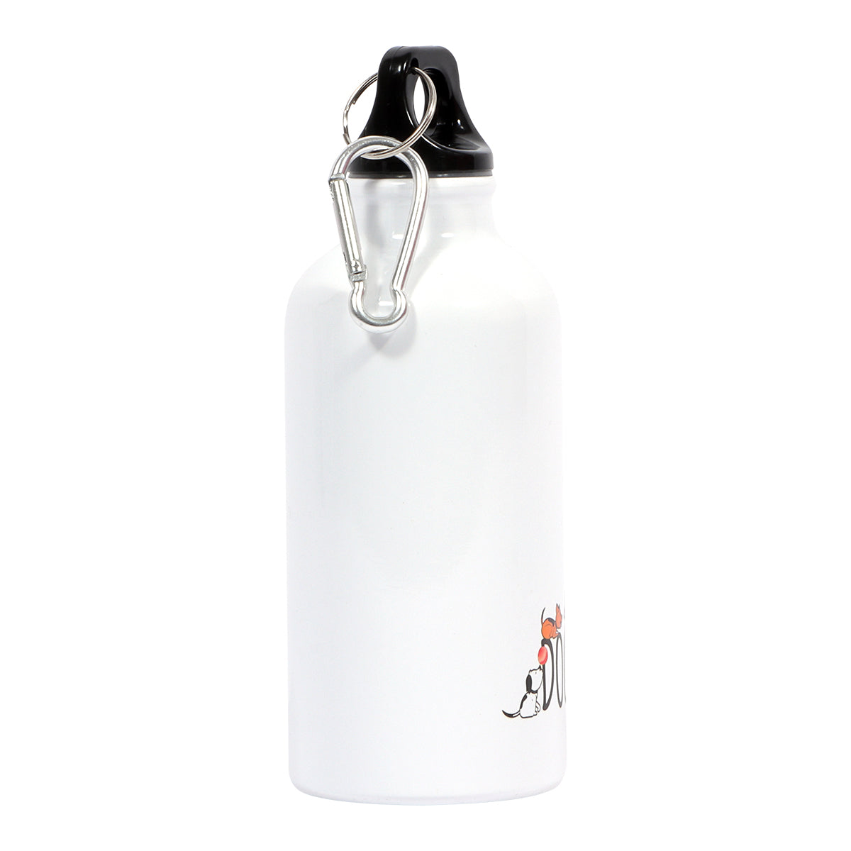 Biggdesign Dogs Aluminium Wasserflasche mit buntem Design und großem Trinkverschluss, ideal für Outdoor-Aktivitäten.