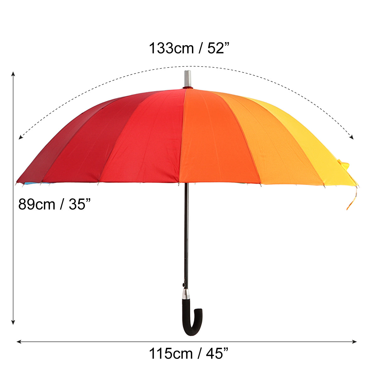 Biggdesign Moods Up Regenschirm mit buntem Design, ergonomischem Griff und automatischem Öffnungsmechanismus, ideal für Regen und Sonnenschutz.