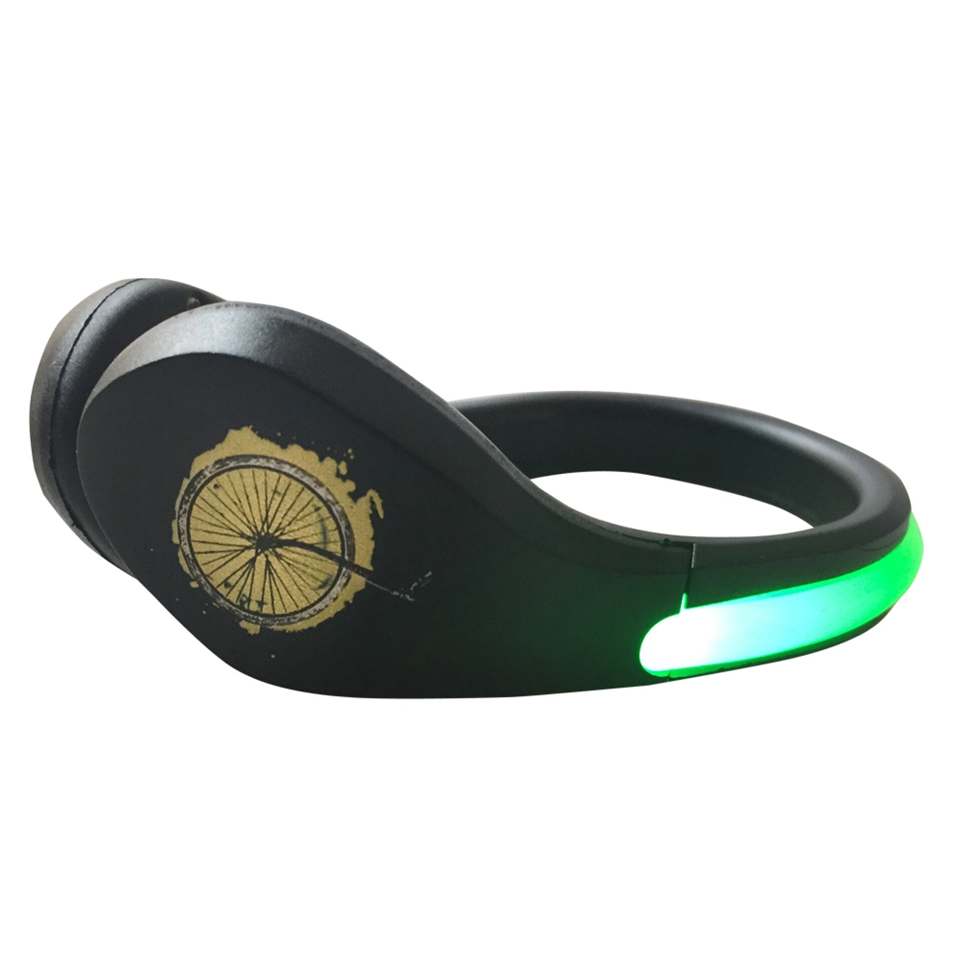 Biggdesign Nature LED Schuhclip in grün, flexibel und leicht, ideal für Nachtaktivitäten und Fahrradtouren.