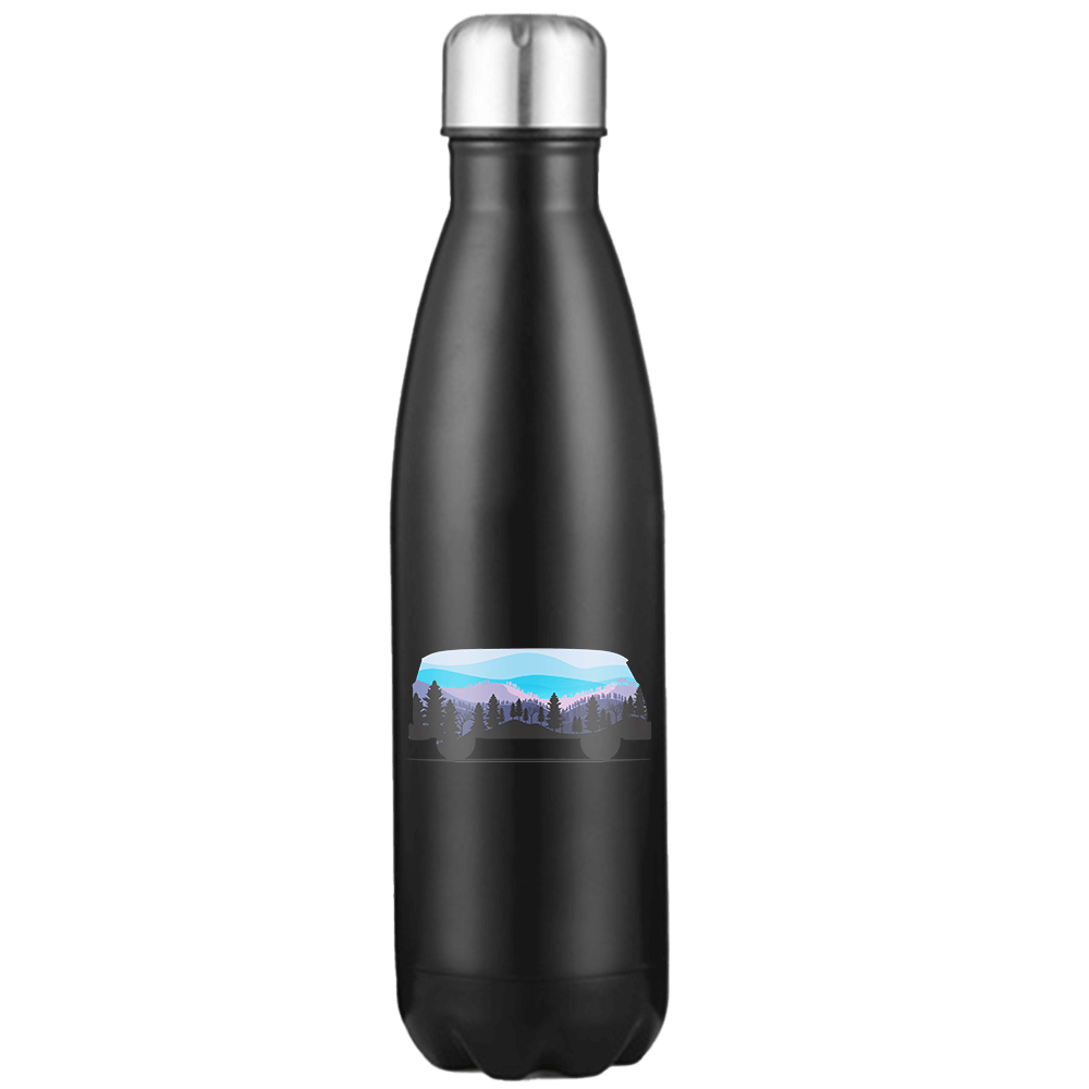 Camper 17oz Stainless Water Bottle with double-walled insulation and leakproof cap, featuring stylish UV printed design.