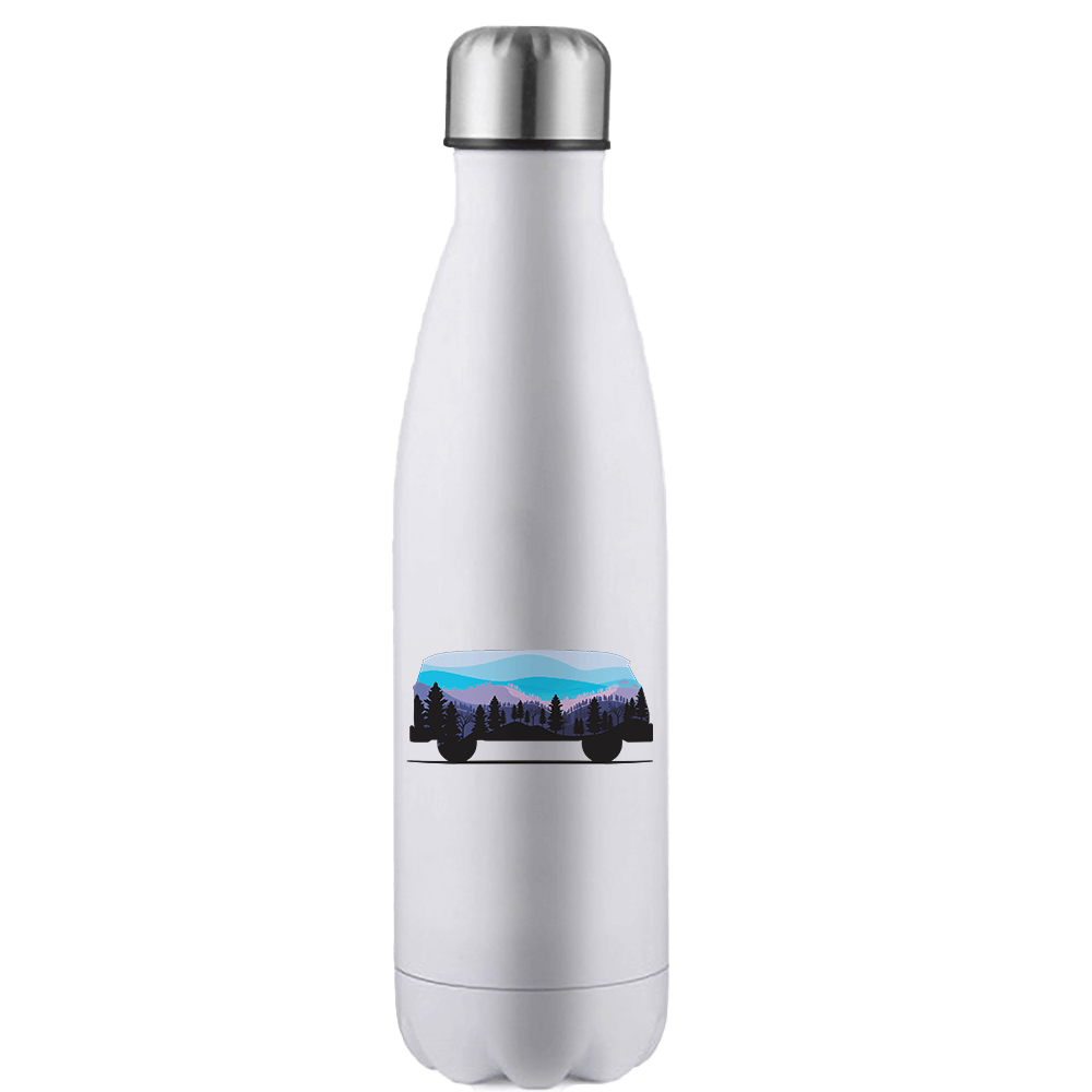 Camper 17oz Stainless Water Bottle with double-walled insulation and leakproof cap, featuring stylish UV printed design.