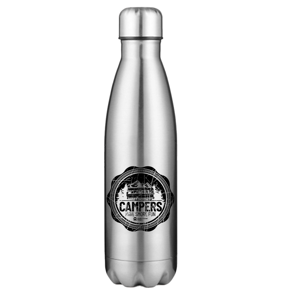 Camping Seal 17oz Stainless Steel Water Bottle with UV printed design, showcasing its durable and stylish features.