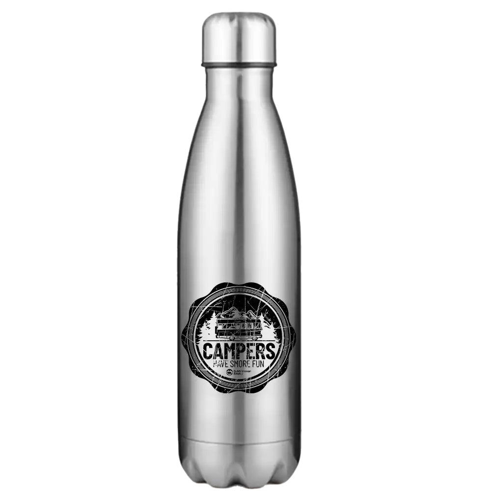 Camping Seal 17oz Stainless Steel Water Bottle with UV printed design, showcasing its durable and stylish features.