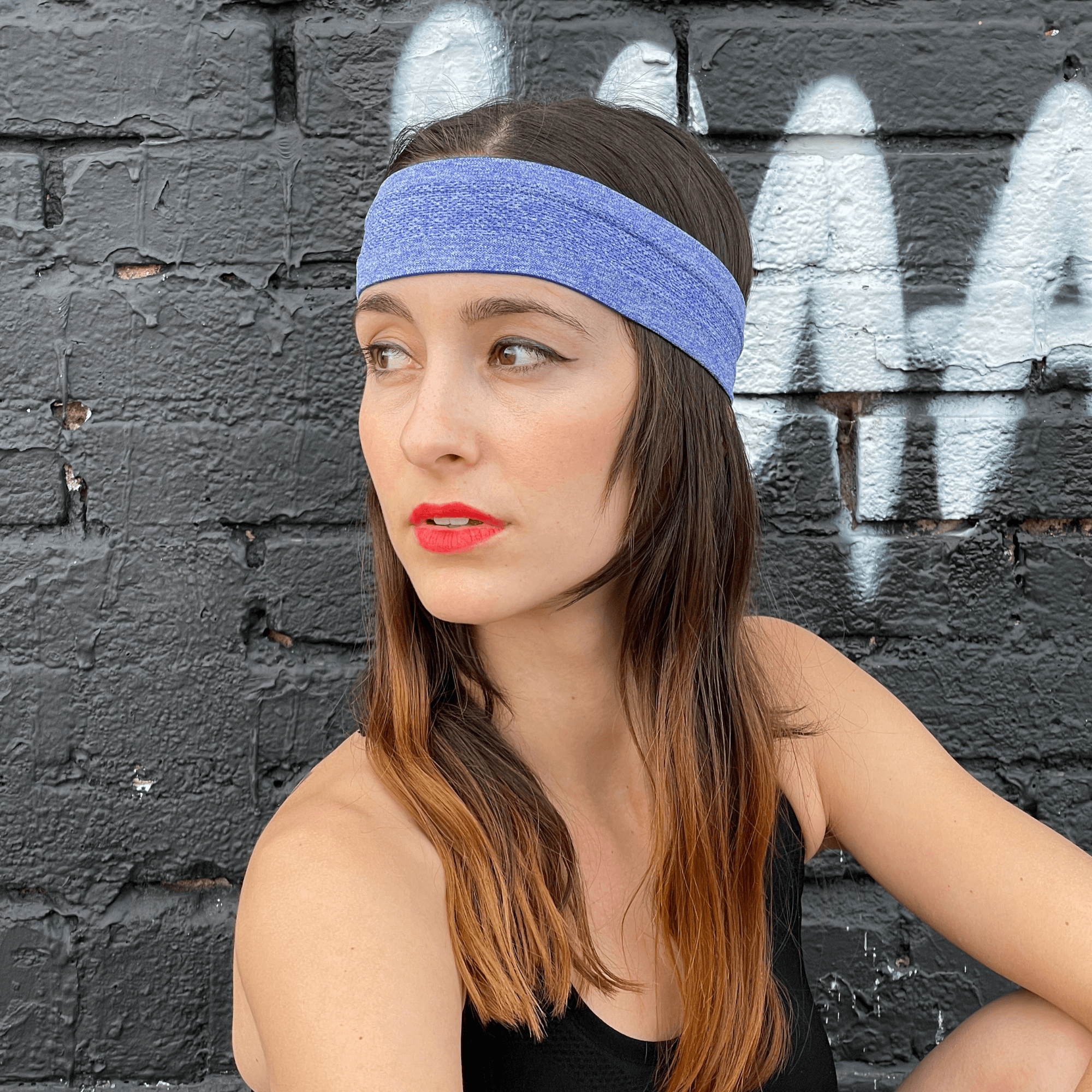 Cardio Cross-Training Headband made of breathable nylon-spandex blend, designed for comfort and moisture-wicking during workouts.