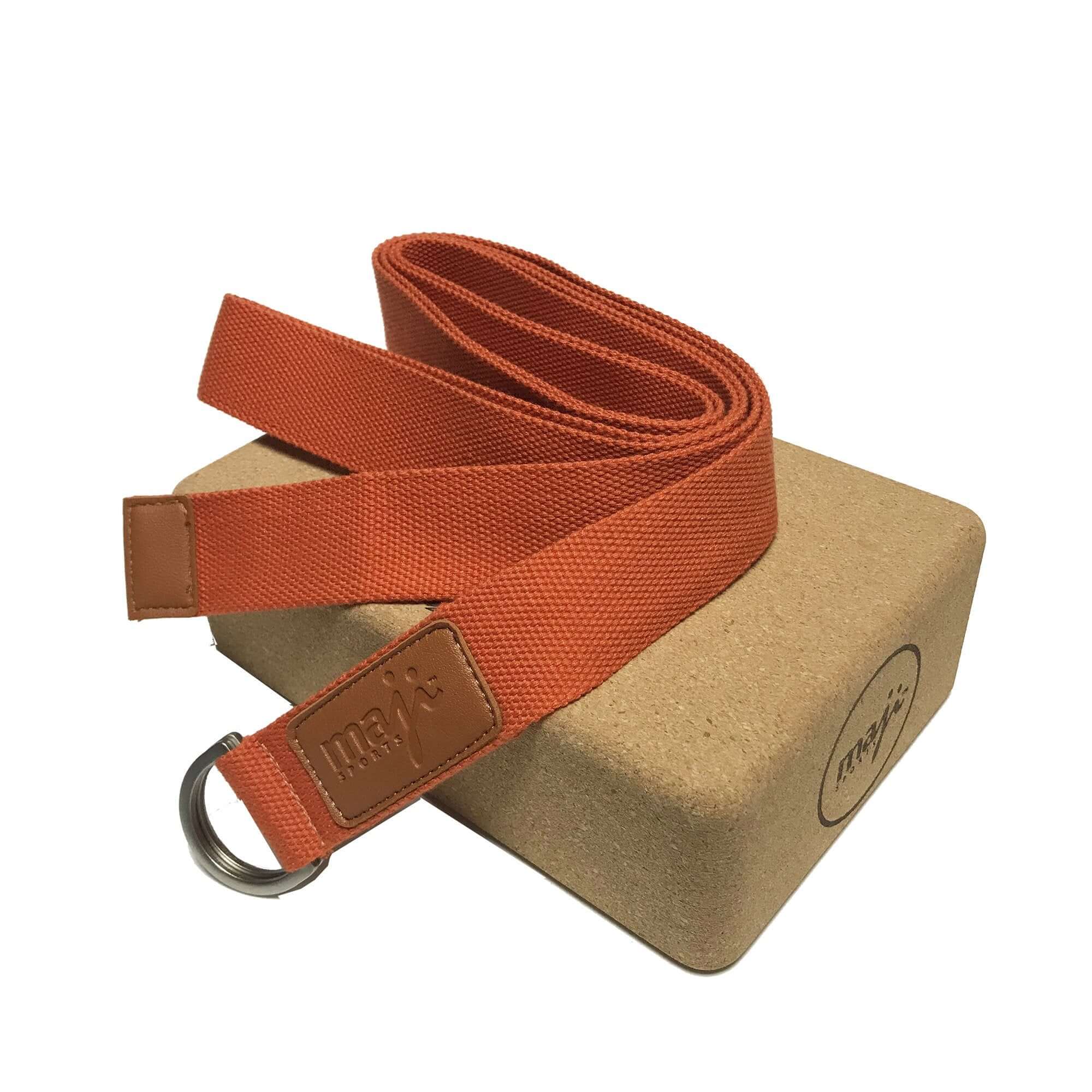 Cork Yoga Block and Strap Combo, featuring eco-friendly materials and ergonomic design for enhanced yoga practice.