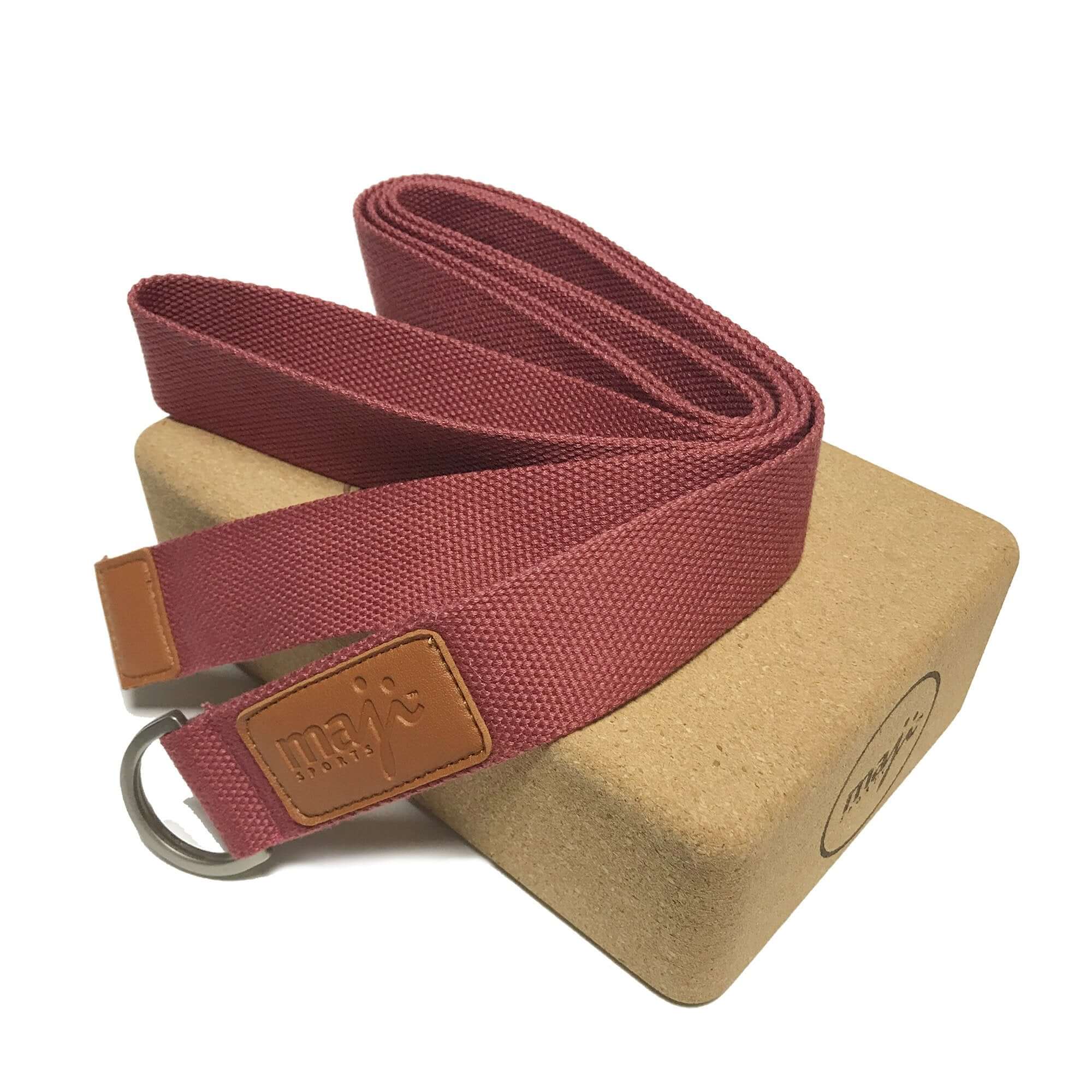 Cork Yoga Block and Strap Combo, featuring eco-friendly materials and ergonomic design for enhanced yoga practice.