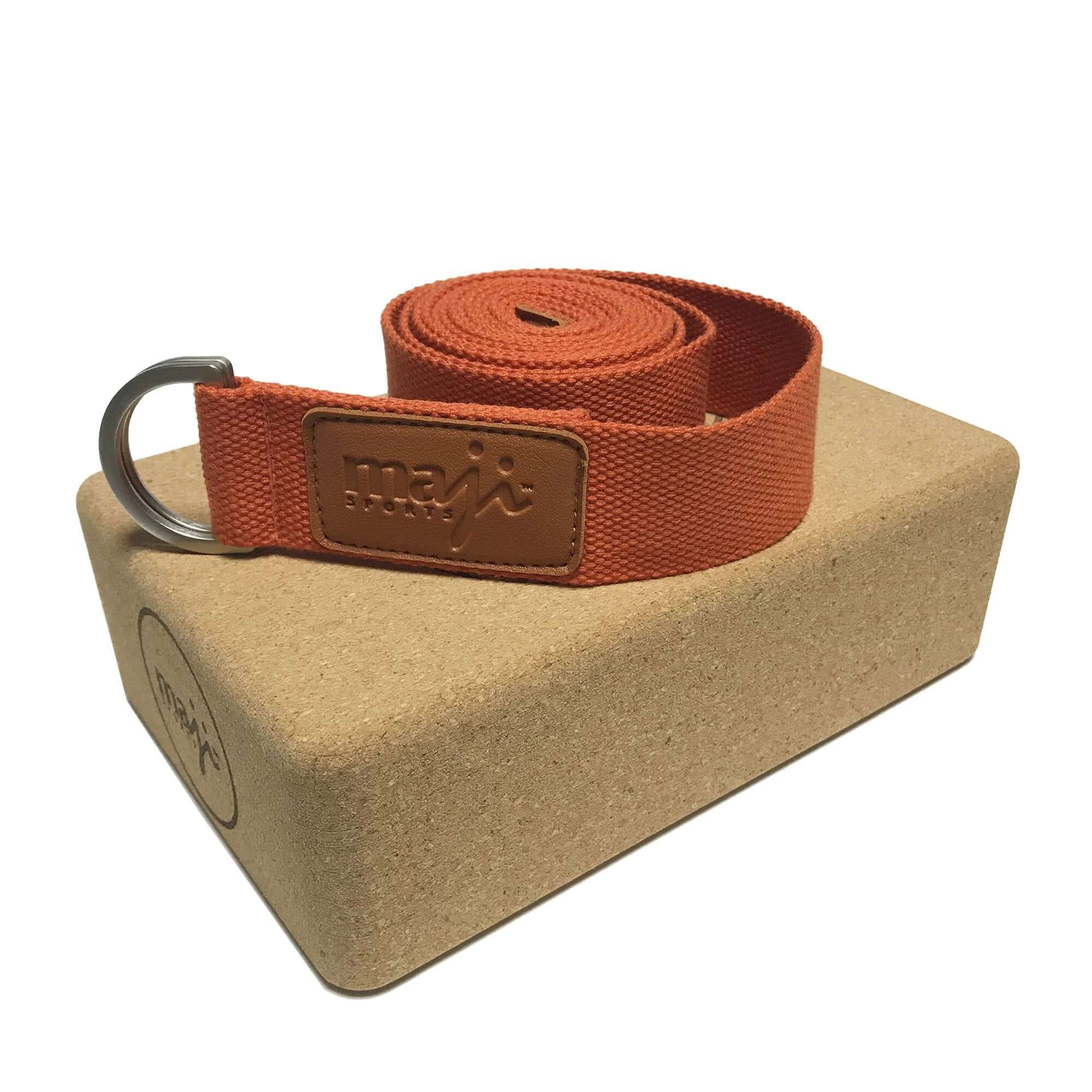 Cork Yoga Block and Strap Combo, featuring eco-friendly materials and ergonomic design for enhanced yoga practice.