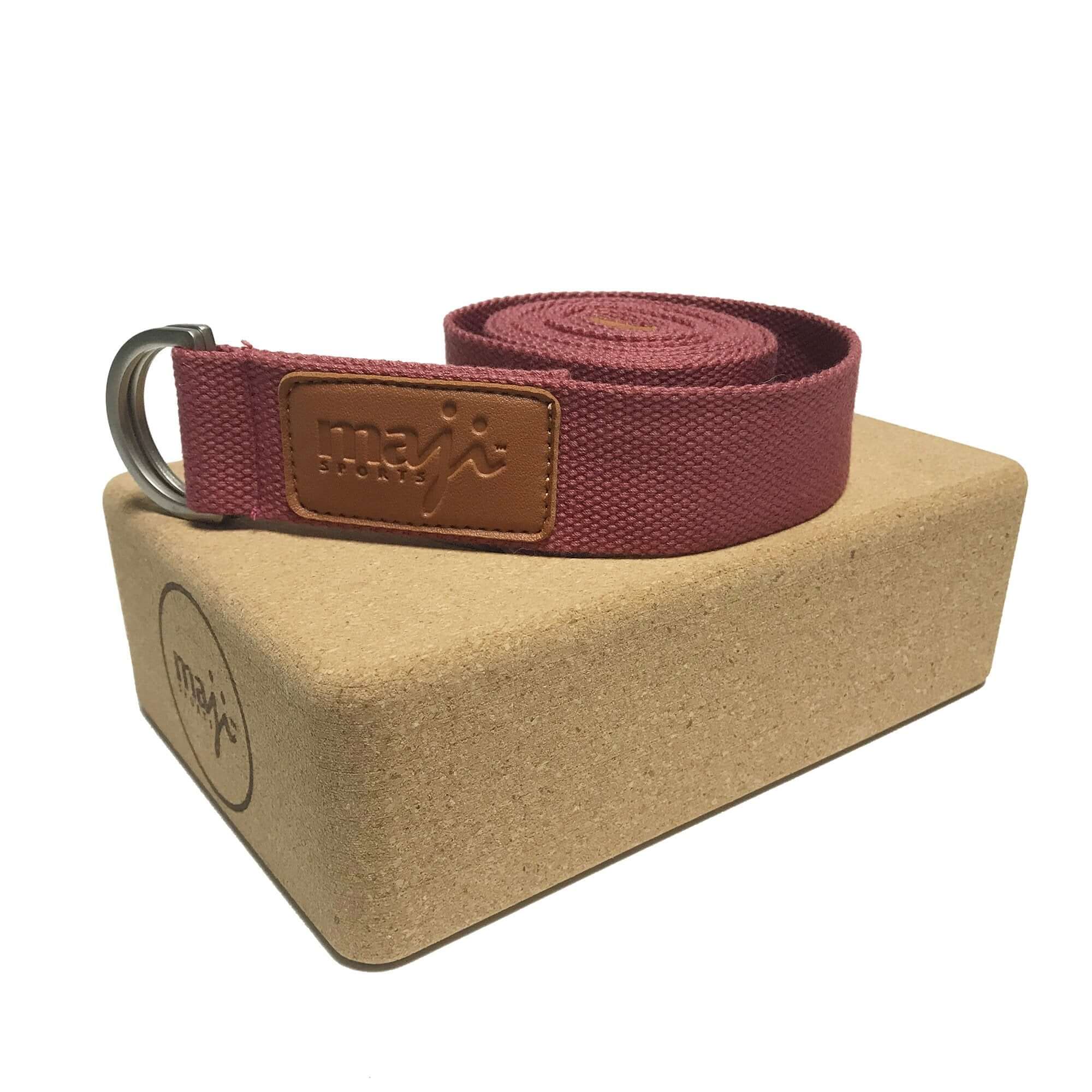 Cork Yoga Block and Strap Combo, featuring eco-friendly materials and ergonomic design for enhanced yoga practice.