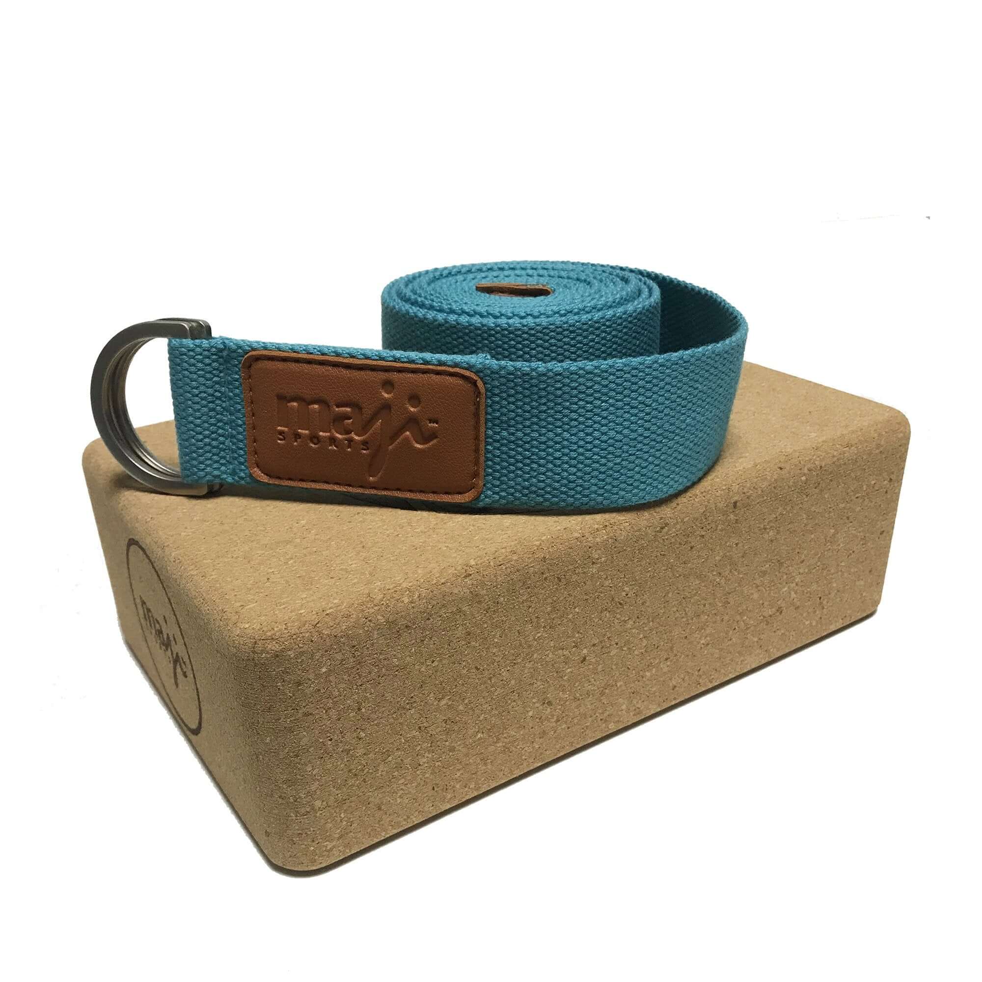 Cork Yoga Block and Strap Combo, featuring eco-friendly materials and ergonomic design for enhanced yoga practice.