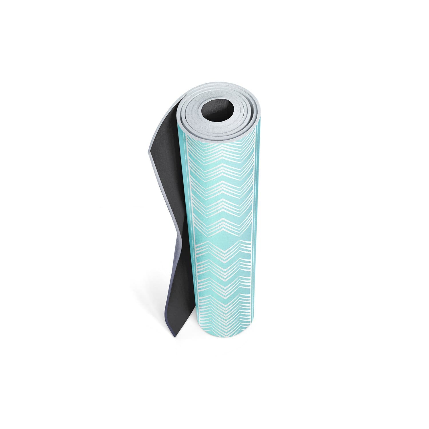 Diamond Trekk Travel Yoga Mat in a serene outdoor setting, showcasing its eco-friendly design and textured surface.