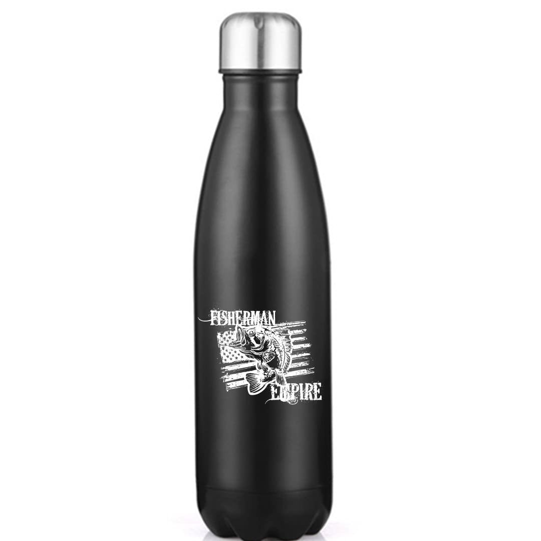 Fisherman Empire 17oz Stainless Water Bottle with UV printed design, showcasing its sleek and durable stainless steel construction.