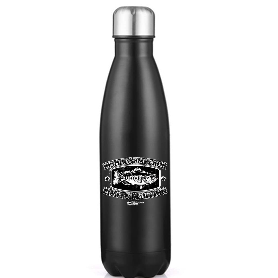 Fishing Emperor Limited Edition 17oz Stainless Steel Water Bottle with vibrant UV printed design and leakproof cap.