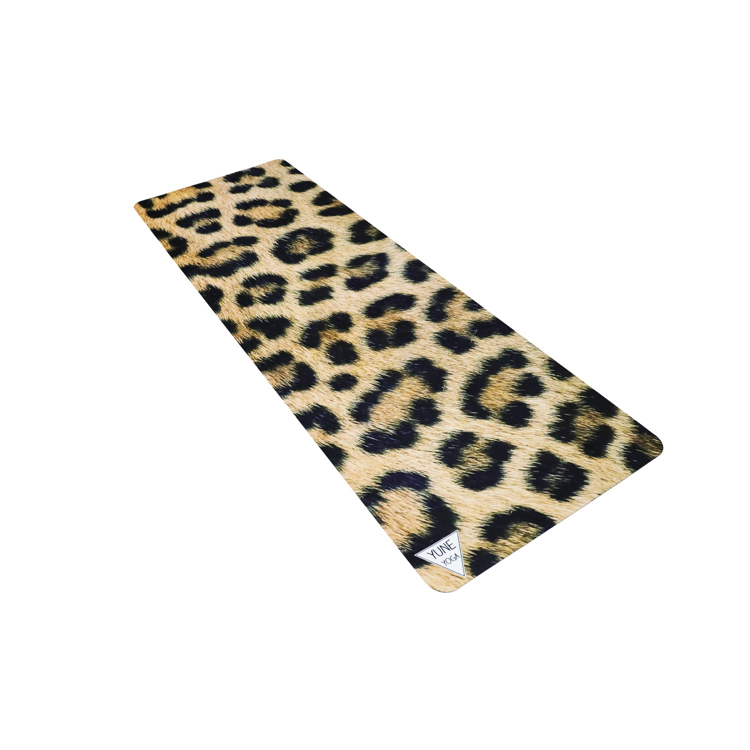 Foldable Suede Yoga Mat Leopard, lightweight and portable, featuring a soft suede surface and textured grip for yoga practice.