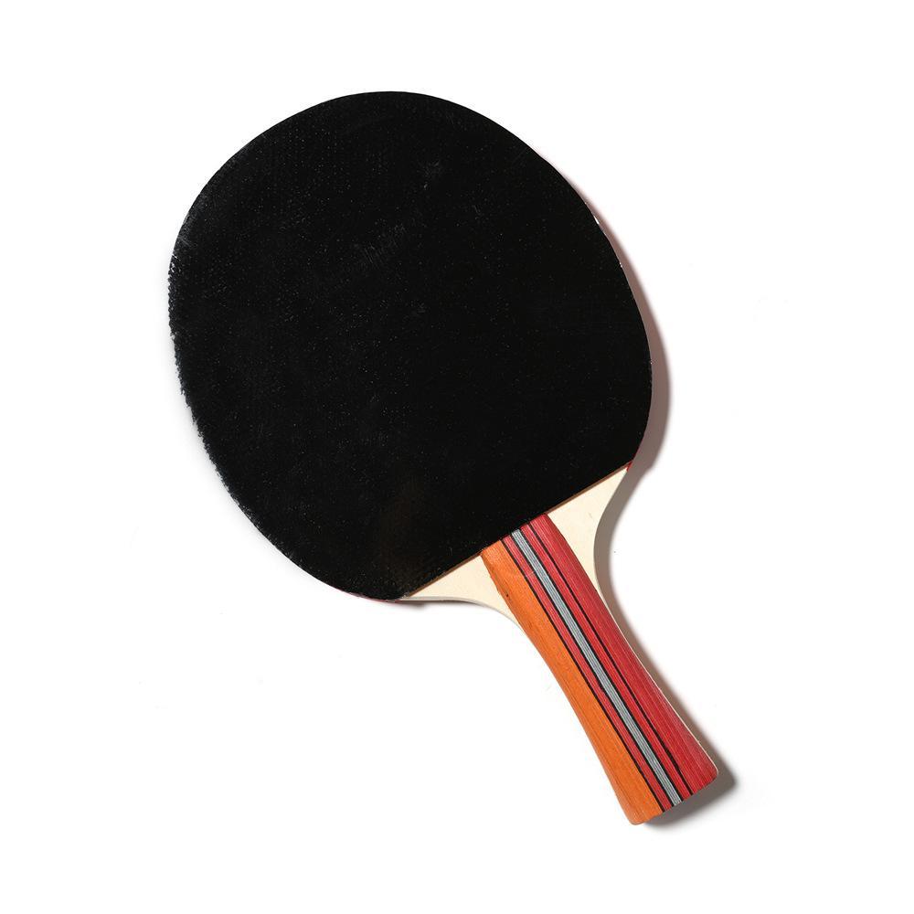 High Quality Double Reverse Rubber Ping Pong Racket with a long handle and portable square bag, ideal for beginners and casual players.