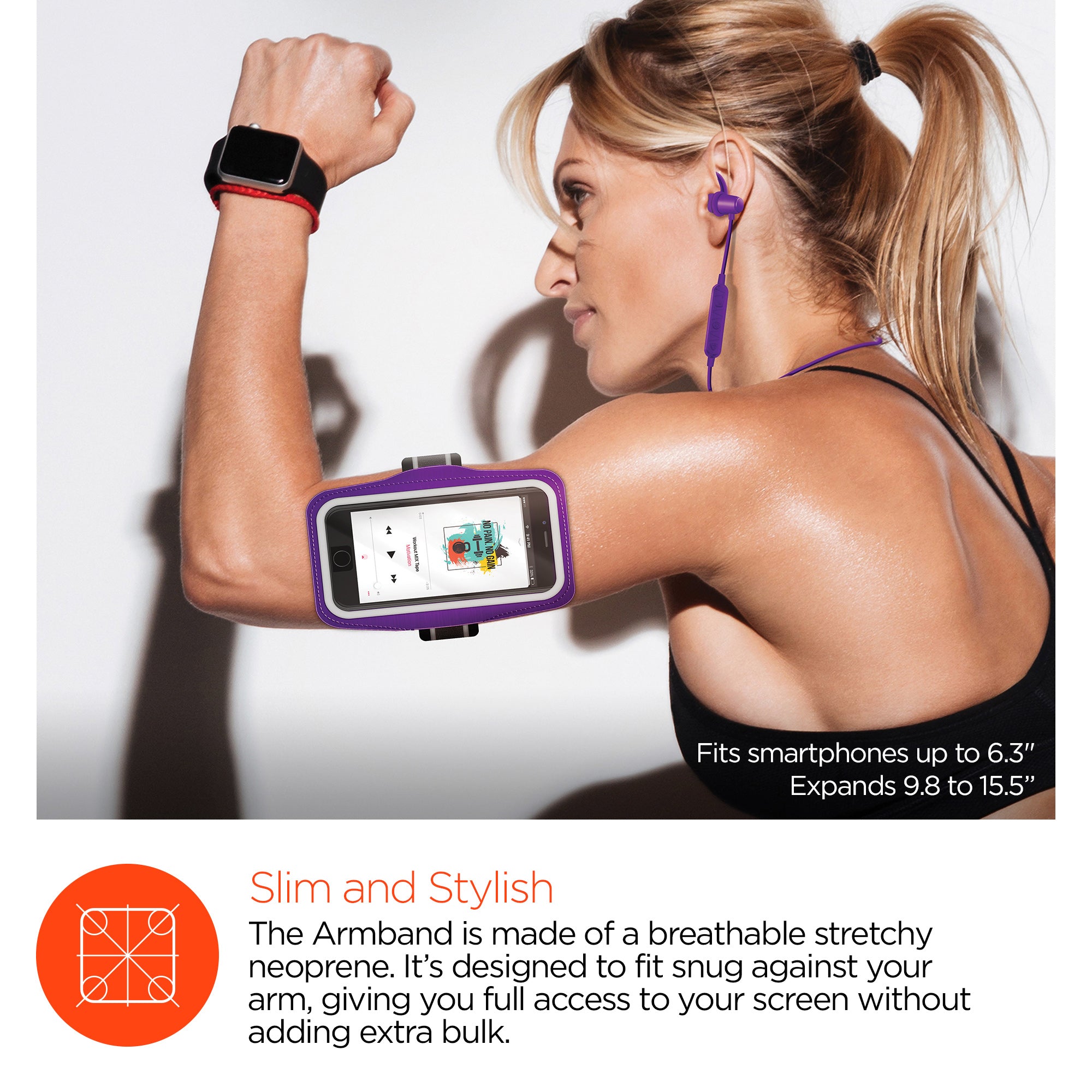 HyperGear ActiveGear Wireless Earphones with Sports Armband, showcasing earphones and adjustable armband for fitness enthusiasts.