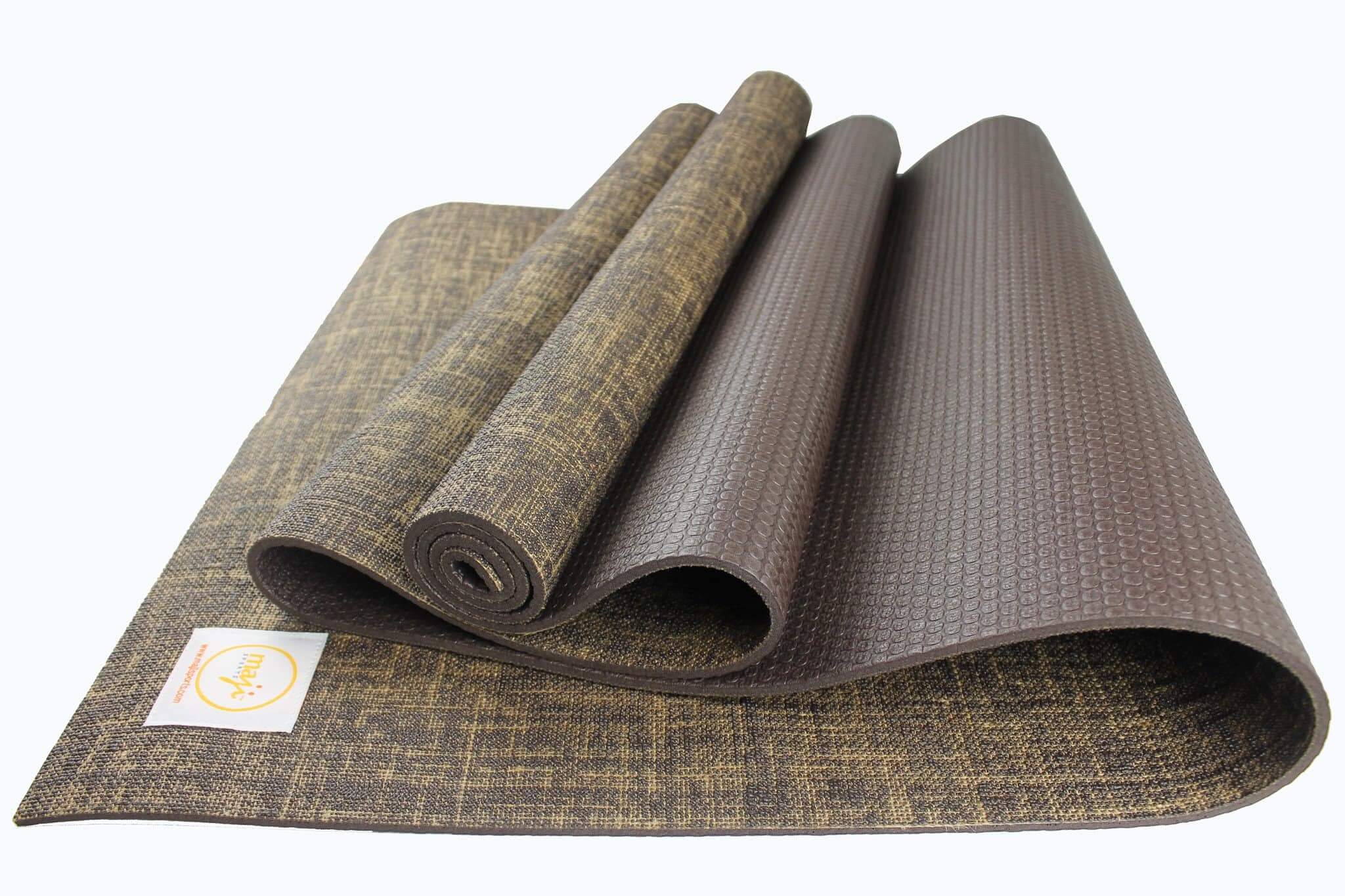 Jute Premium Eco Yoga Mat showcasing natural jute fibers and textured surface for superior grip, ideal for yoga and Pilates.